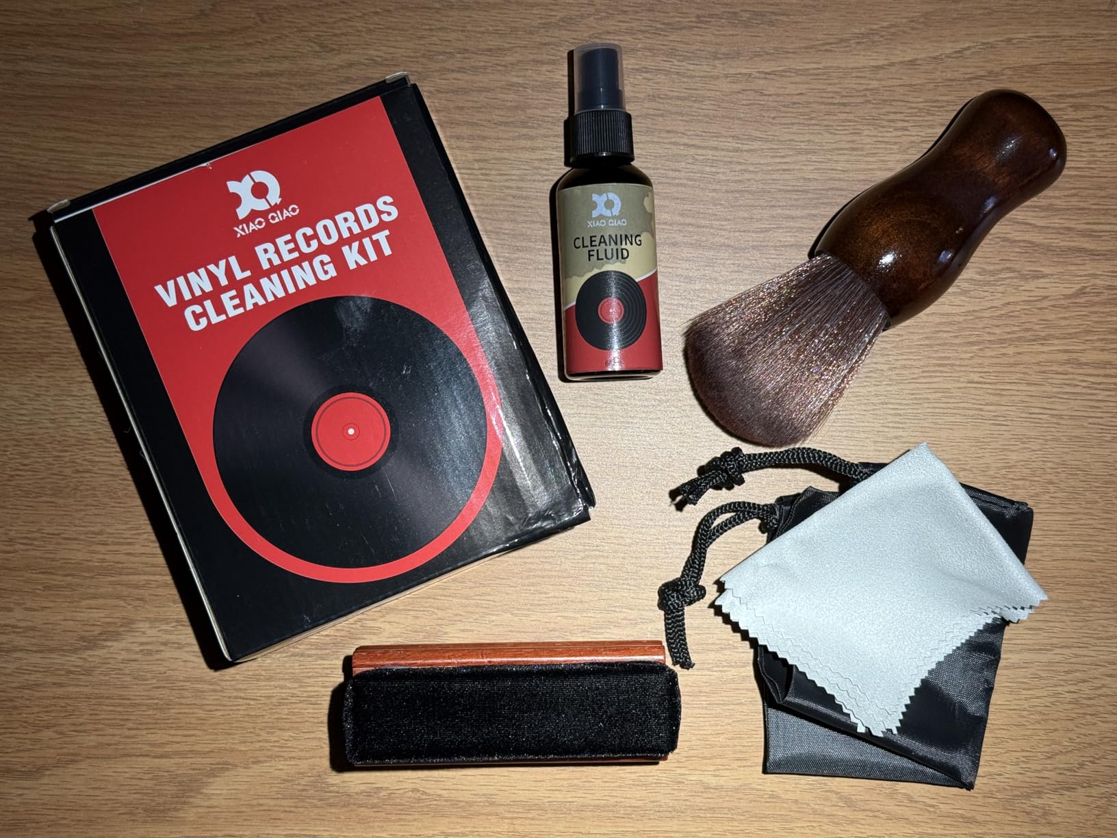 Vinyl Record Cleaner Kit - Complete 5-in-1 Vinyl Records Cleaning Kit Includes Soft Velvet Record Brush, Cleaning Liquid, Anti-Static Nano Fiber Record Cleaning Brush, Cleaning Cloth and Storage Bag customer photo 2