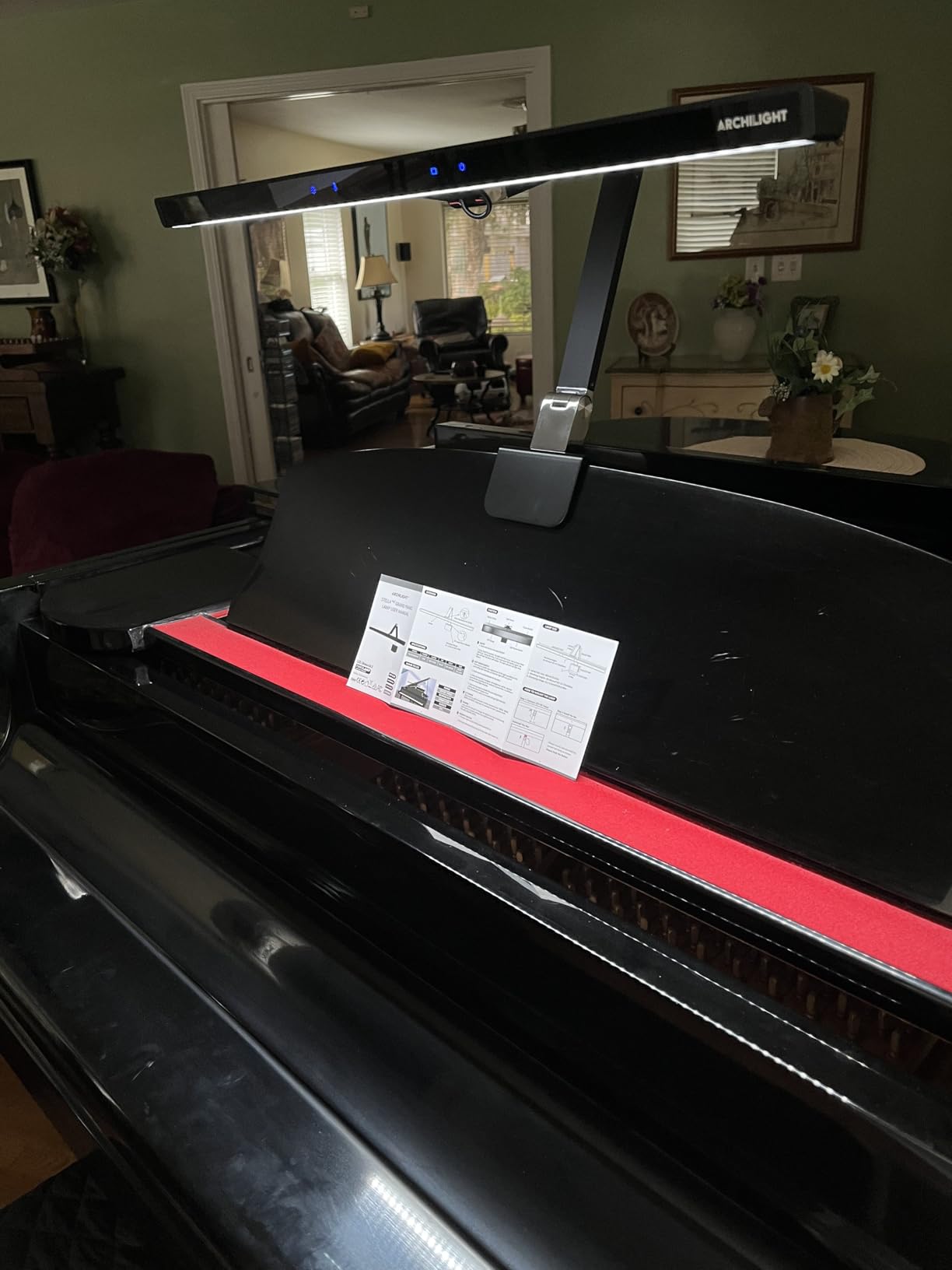 Stella-Pro Piano Light Double Arm Clip On: Professional Design, Asymmetric, Anti-Glare Lighting, Light Sensor, 3000K~6500K CCT Adjustable, Dimmable, 12W LED Eye Protection customer photo 1