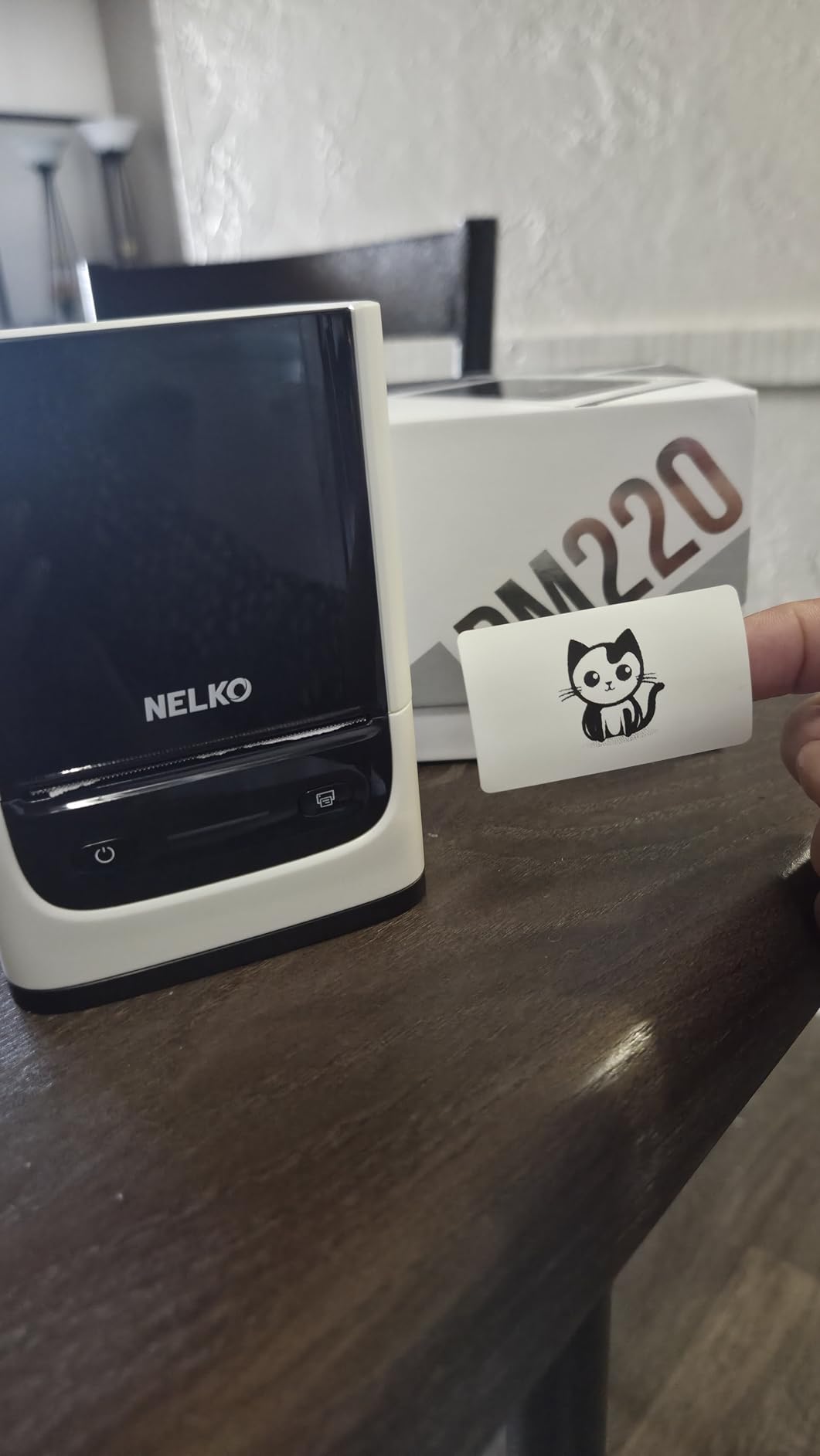 Nelko Label Maker Machine with Tape, PM220 Bluetooth Label Printer, 2 Inch Portable Thermal Printer for Small Business, Address, Logo, Clothing, Smart AI APP for iOS, Android & PC, White customer photo 1