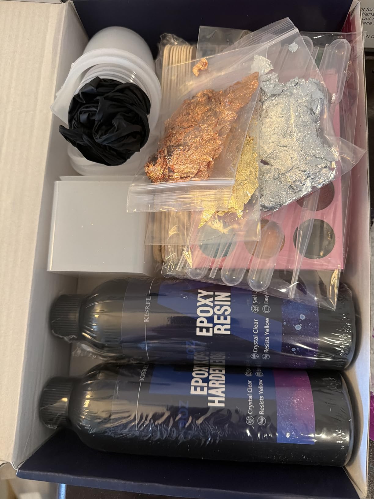 KISREL Epoxy Resin Kit for Beginners, Resin Kit with Molds, 18OZ Epoxy Kit with Dried Flowers, Measuring Cups and Resina Supplies customer photo 1