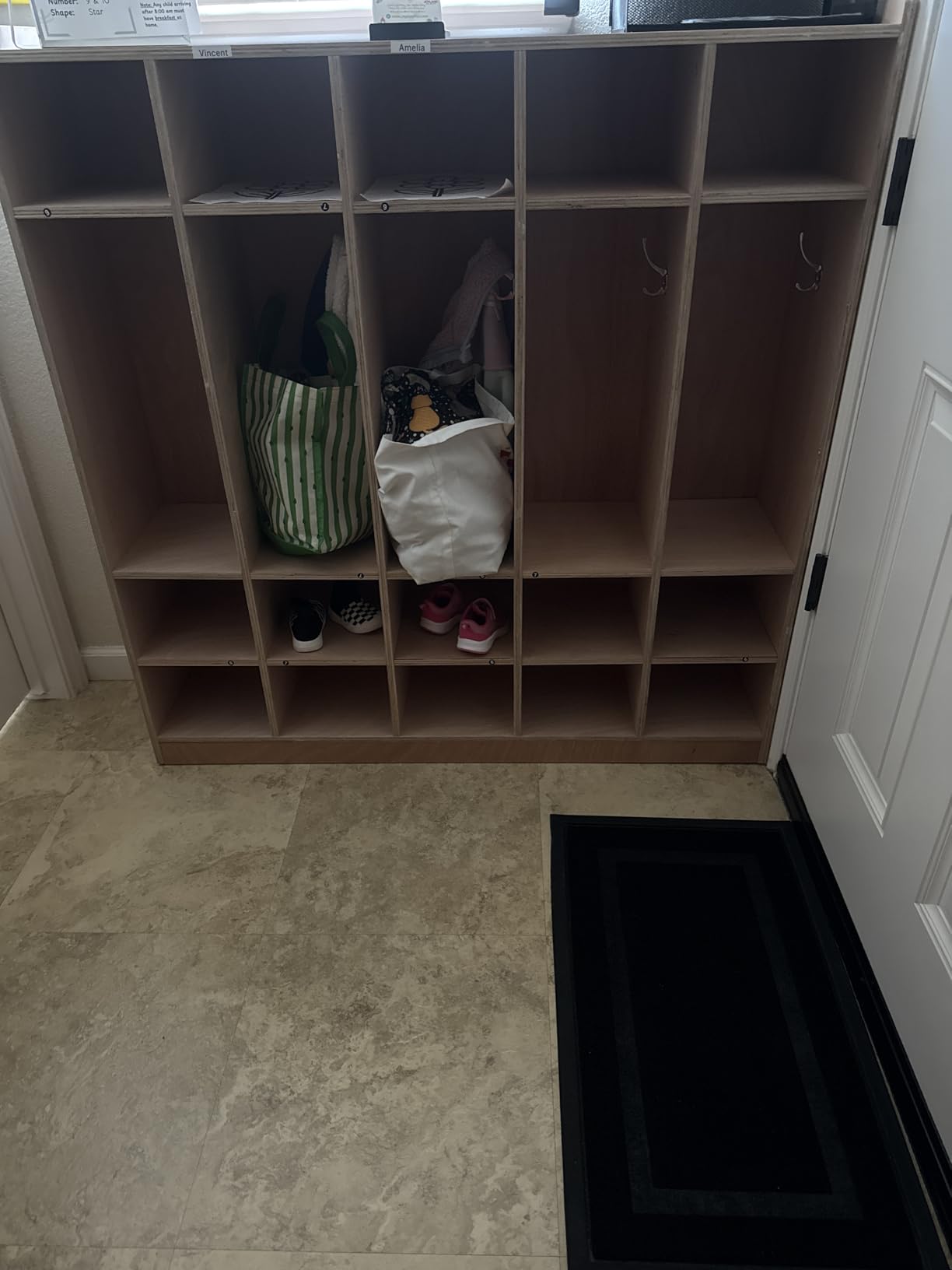 Garvee 5-Section Classroom Coat Locker, 10 Cubbies w/Anti-tip Kit for Classrooms, Daycare Cubby with 4 Casters, 5 Hooks & 2 Storage Boxes customer photo 1