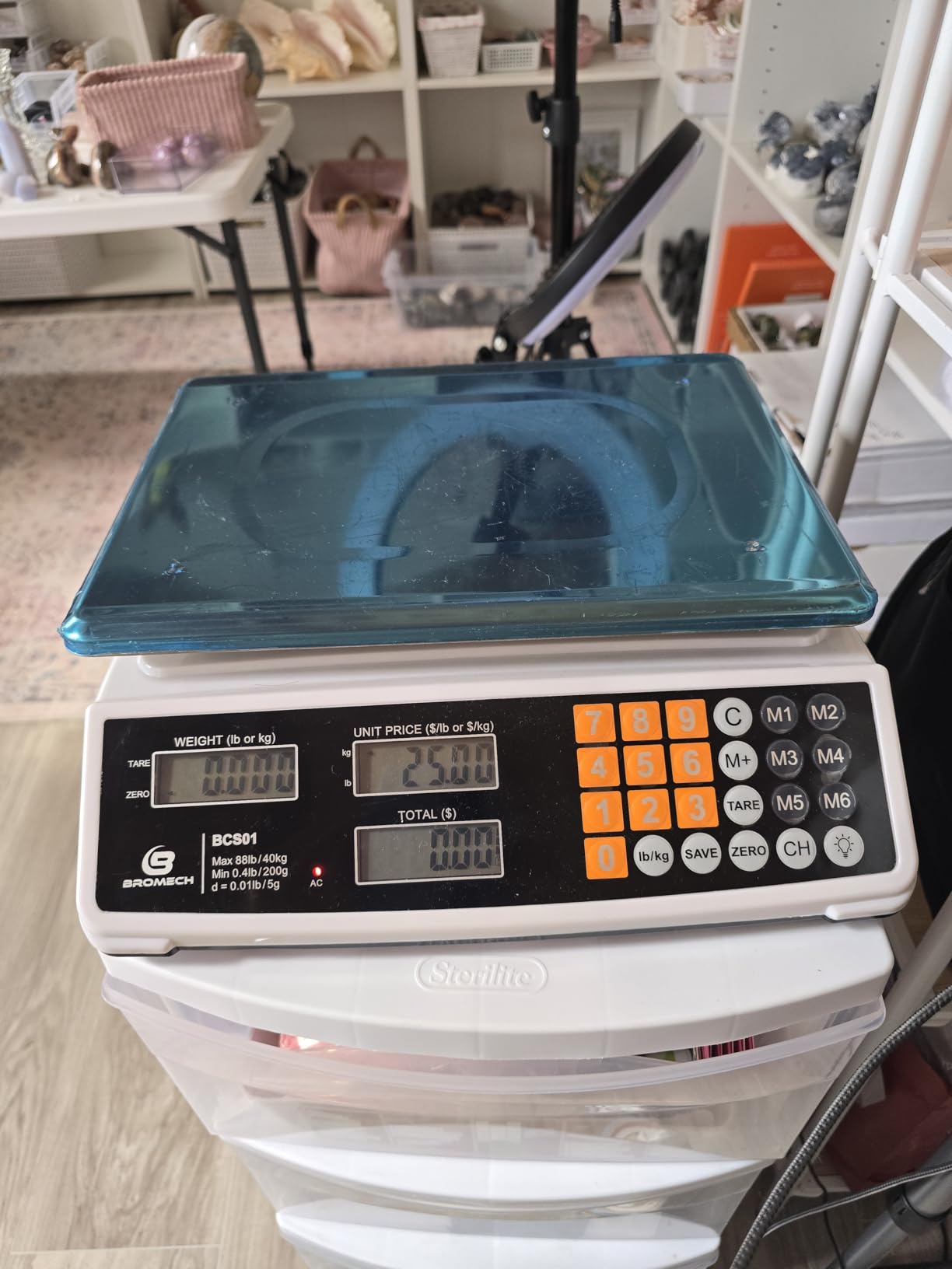 Price Computing Scale 88lb/40kg Commercial Food Scale for Produce Meat Weighing, LCD Display and Green Bright Backlight for Farmers Markets, Meat Shop, Deli, (Not for Trade) customer photo 1