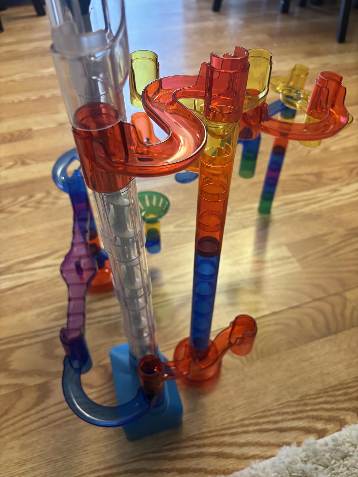 National Geographic Marble Run with Motorized Elevator - 150-Piece Marble Maze Kit with Motorized Spiral Lift, 30 Marbles, Storage Bag & More, Perpetual Motion Machine, Kids Physics Toys customer photo 2