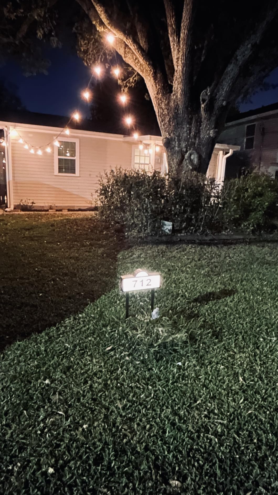 Solar Address Signs for Yard, Solar Powered Address Sign with Warm White & Cold White, IP65 Waterproof Solar House Numbers for Outside, LED Illuminated Plaques Wall Mounted & In Ground customer photo 2