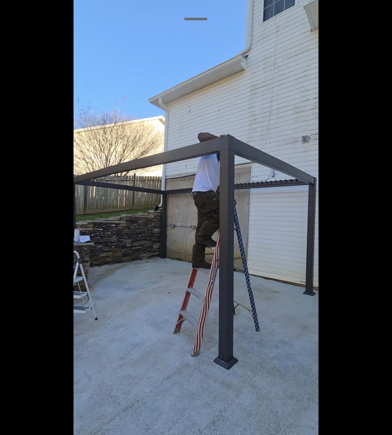 PURPLE LEAF Louvered Pergola 10' x 14' Aluminum Outdoor Pergola with Adjustable Louvers Roof and Integrated Drainage System 70 Mph High Wind Resistant Small Pergolas for Patio Deck Porch Yard customer photo 2