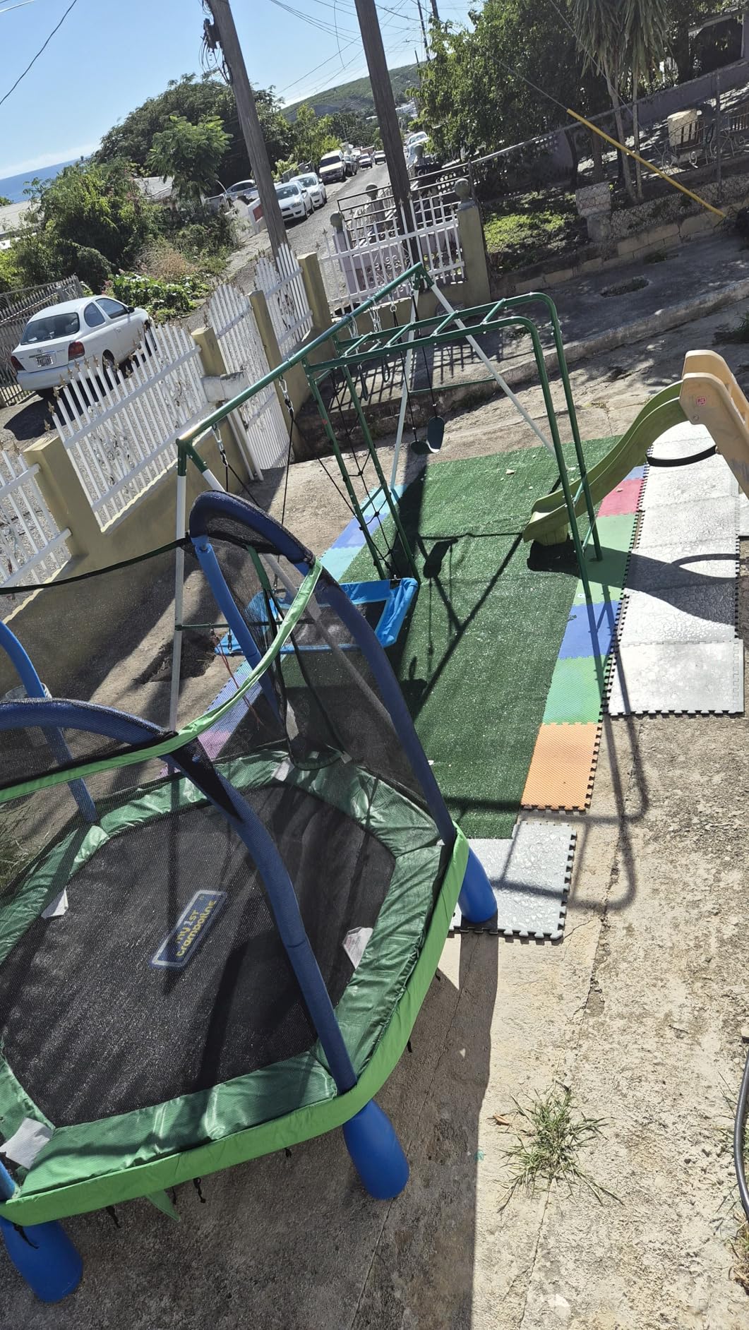 Hapfan Swing Sets for Backyard with Monkey Bars, Belt Swing, Platform Swing, Climbing Net, Trapeze Bar, Outdoor Playset for Kids (Patented) customer photo 2