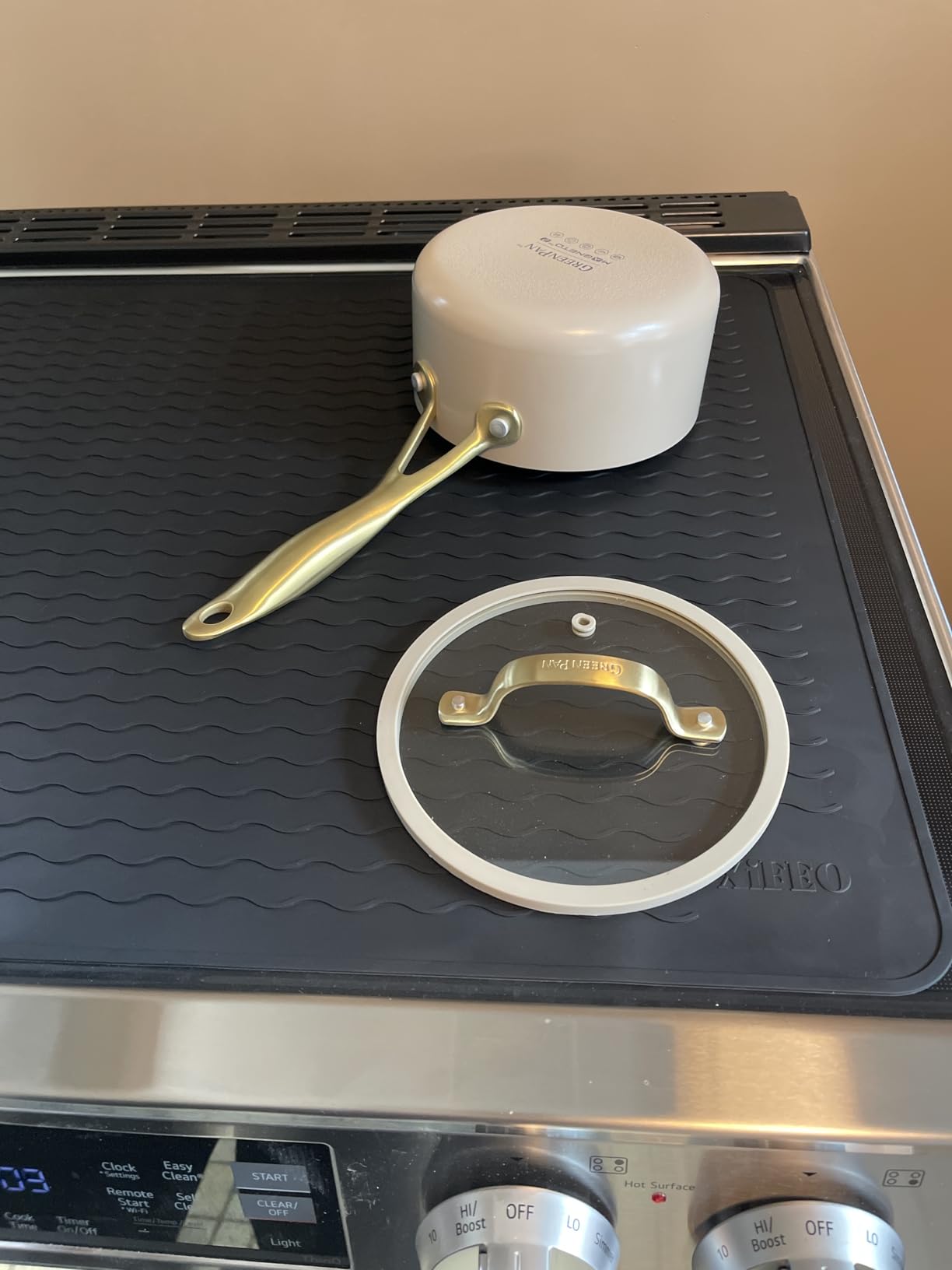 Stove Top Covers for Electric Stove, Food Grade Heavy Duty Silicone Glass Stove Top Cover Protector, Induction Cooktop Protector, Heat Resistant Range Ceramic Stove Top Covers Mat, Oven Cover customer photo 1