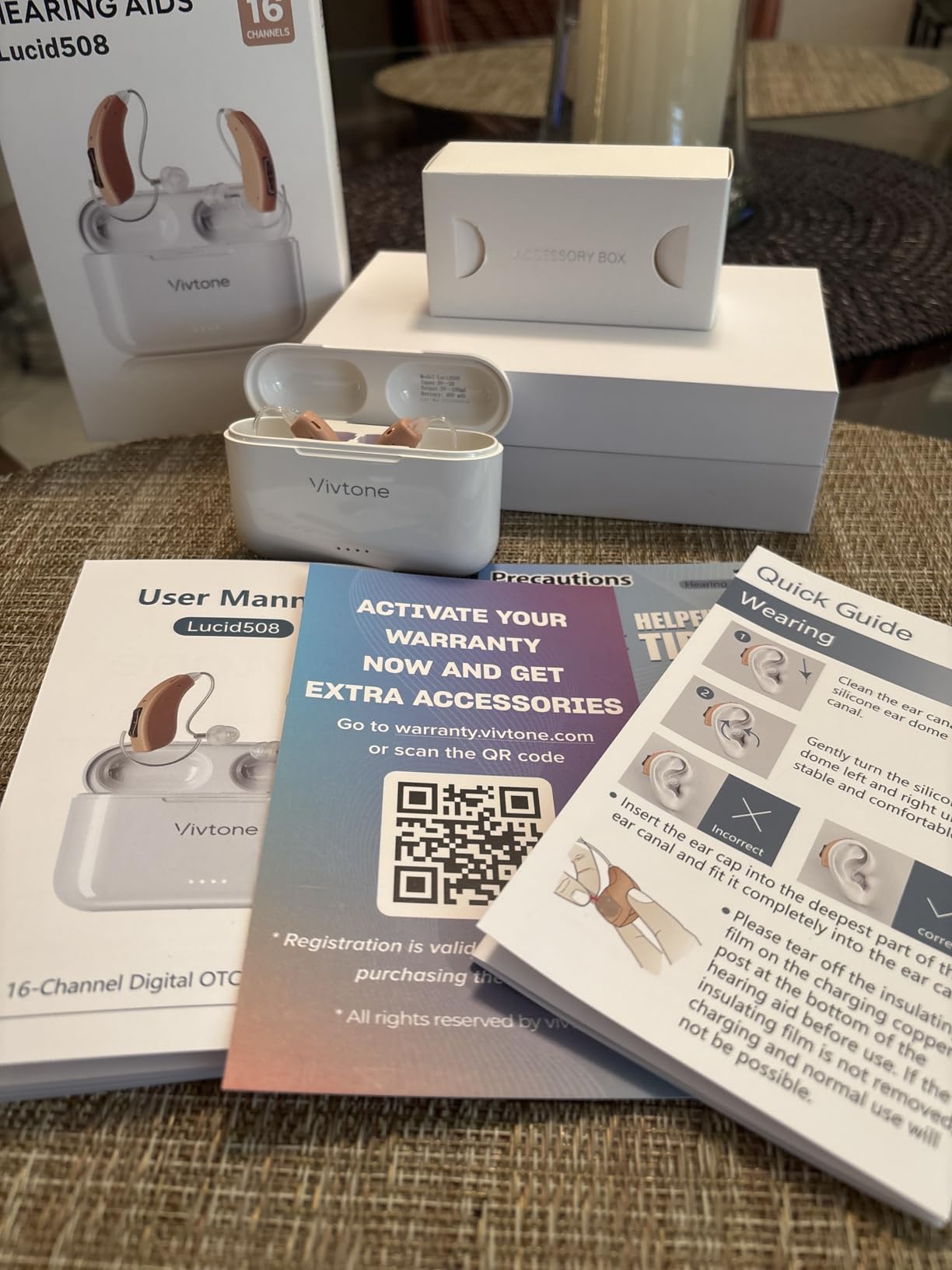 Vivtone Rechargeable Hearing Aids for Seniors Adults, Advanced Multi Channel Digital BTE Hearing Assist, with Recycle Charging Case for 125 Hrs Backup Power, Auto-On/Off, Pair, Lucid508 customer photo 1
