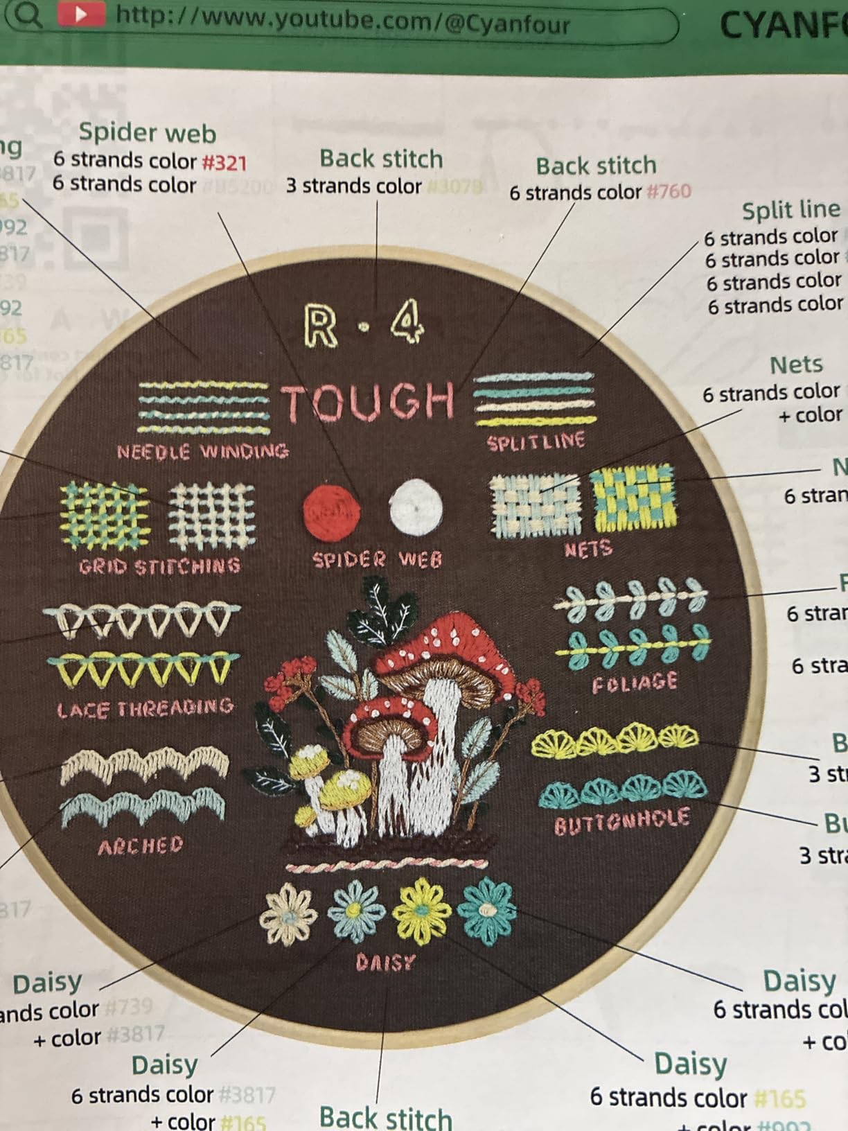 CYANFOUR Embroidery Kit for Beginners, 4 Stages to Learn 38 Stitches, with Step-By-Step Instructions and Clear Videos, Includes Multiple Accessories, Gift for Craft Lovers customer photo 2