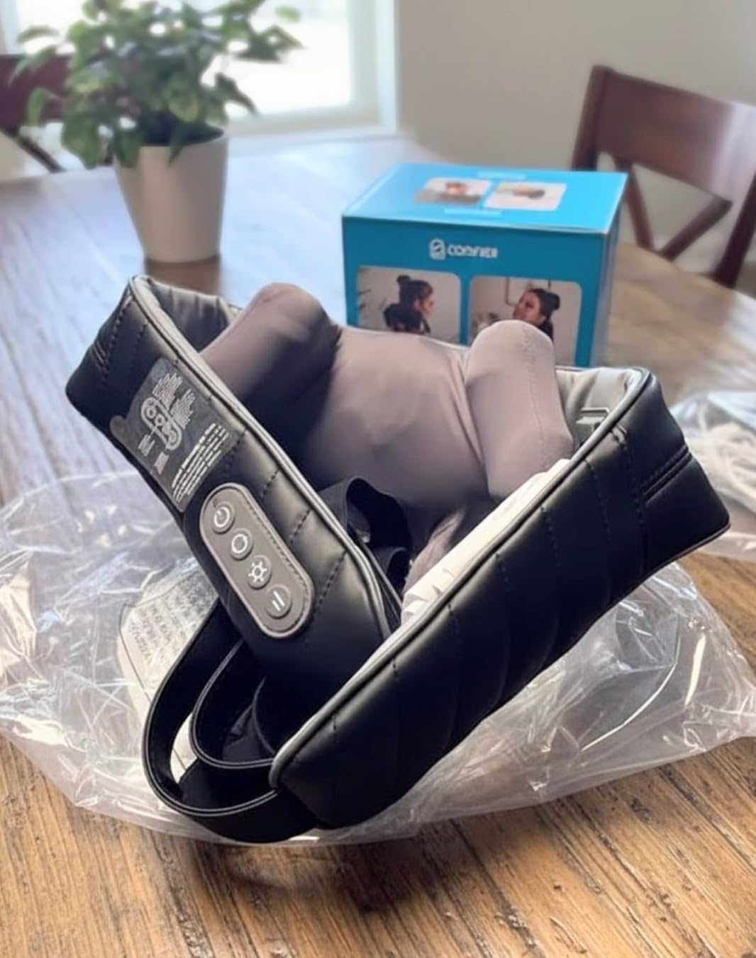 COMFIER Cordless Neck Massager with Heat, 4D Kneading Shiatsu Neck and Shoulder Massager Deep Tissue, Hands-Free Straps, FSA Eligible HSA, Father Day Gift for Dad customer photo 1