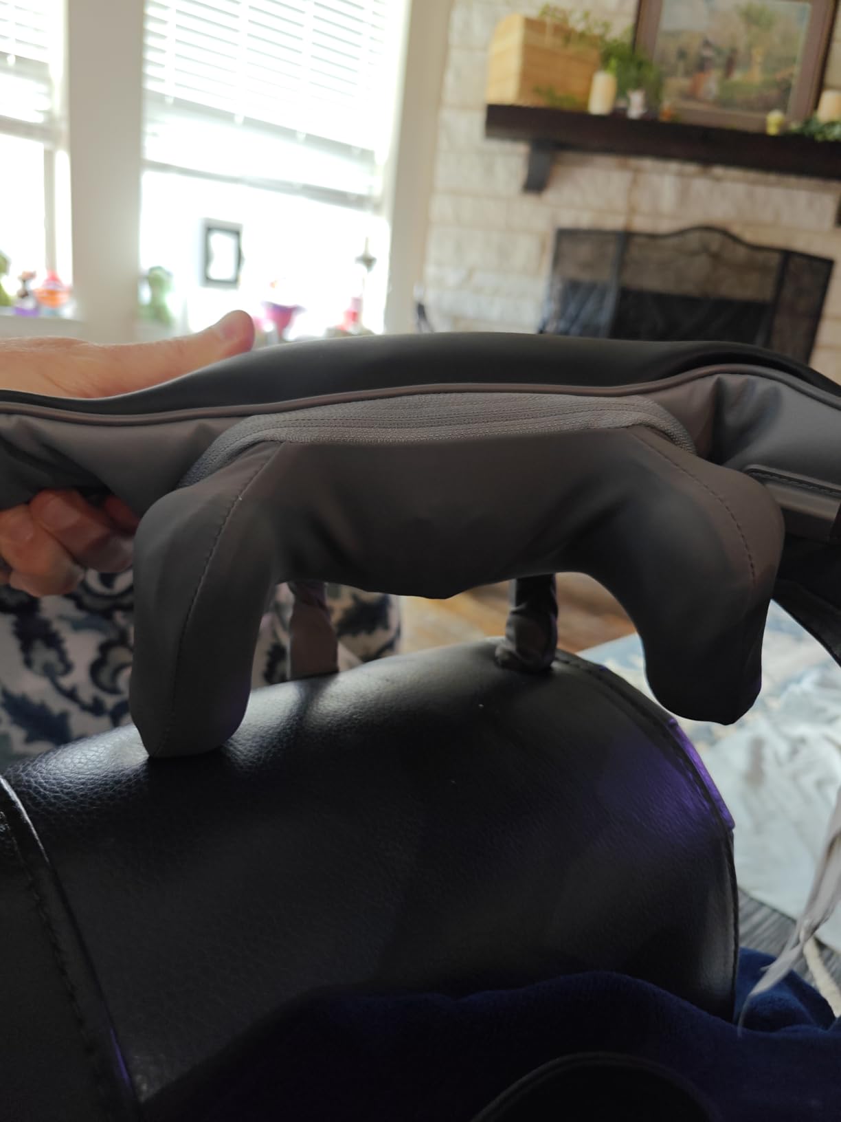 COMFIER Cordless Neck Massager with Heat, 4D Kneading Shiatsu Neck and Shoulder Massager Deep Tissue, Hands-Free Straps, FSA Eligible HSA, Father Day Gift for Dad customer photo 2