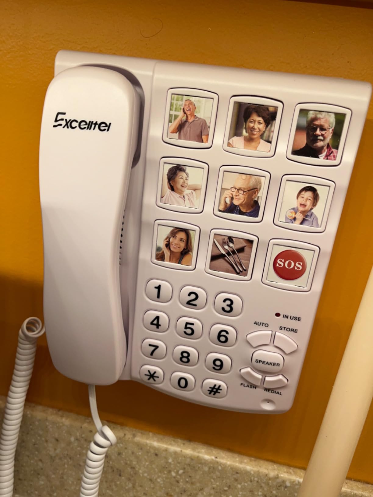 Big Button Phone for Seniors, Corded Landline Telephone with Handsfree Function and 9 Groups of Memory, One-Touch Dialling, Suitable People with Vision Disorders/Hearing Damage (EX-LD-858HF) customer photo 2