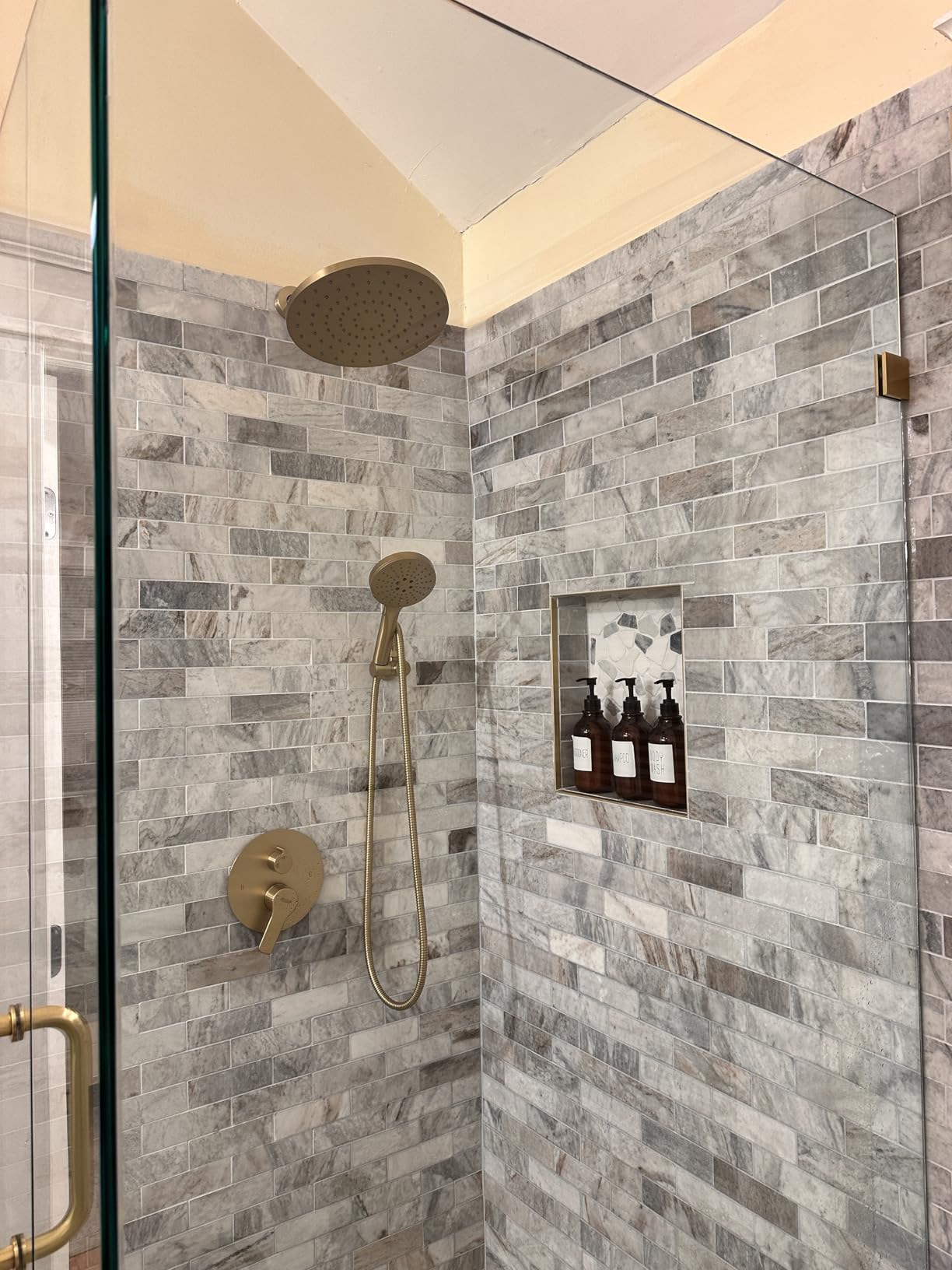 Iriber Thermostatic Shower System Wall Mount with 10 Inch Round Rainfall Shower Head and Handheld, Shower Faucet Mixer Trim Kit (Valve Included), Brushed Nickel customer photo 1