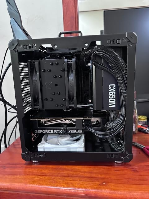 JONSBO C6-ITX Black Mini ITX Handled Mesh PC Case, Compact Desktop Chassis, mini-ITX/Mini-DTX, ATX Power, 170mm Tower Cooler, Tool-Free Open SFF Case customer photo 2