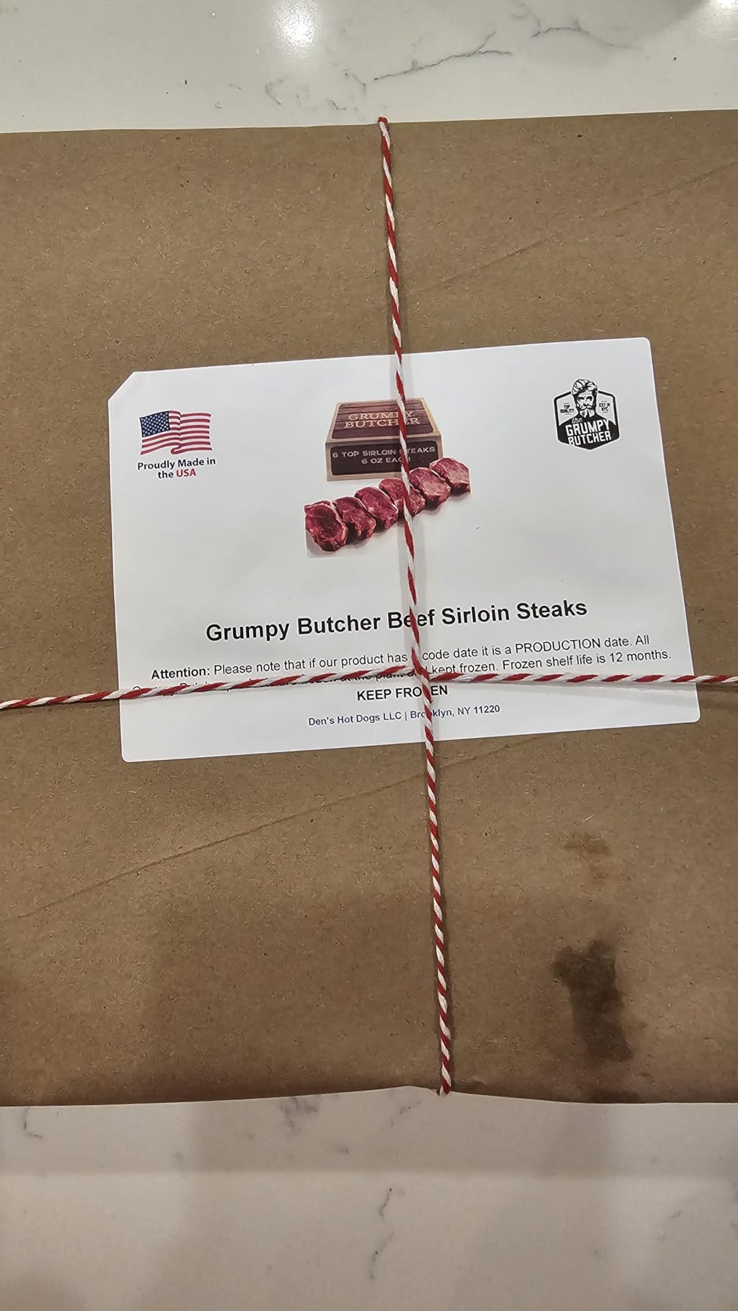 Grumpy Butcher Beef Sirloin Steak, 6 Pack (6 oz each) - Quality Top Sirloin Steak Meat For Delivery in Gift Basket customer photo 1