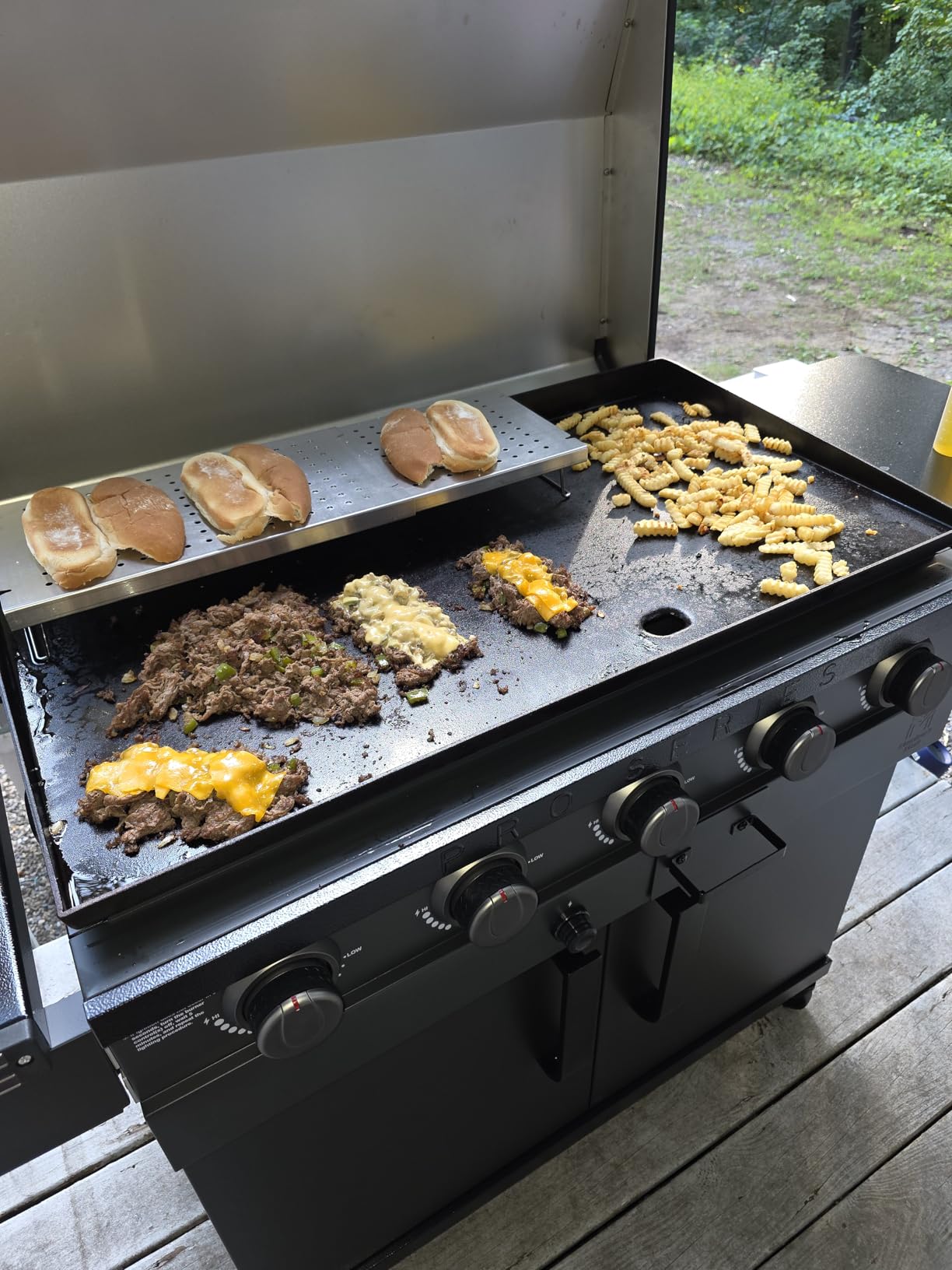 BBQ Future Adjustable Griddle Warming Rack for Blackstone 17 22 28 36 Inch Griddle, Stainless Steel Grill Warming Rack for Weber Charbroil Camp Chef and Most Tabletop Flattop Griddle Accessories customer photo 1