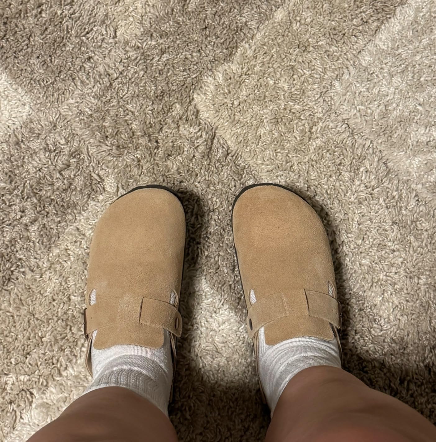 Genuine Suede Clogs for Women Men Leather Mules Arch Support Potato Shoes with Comfort Cork Footbed customer photo 1