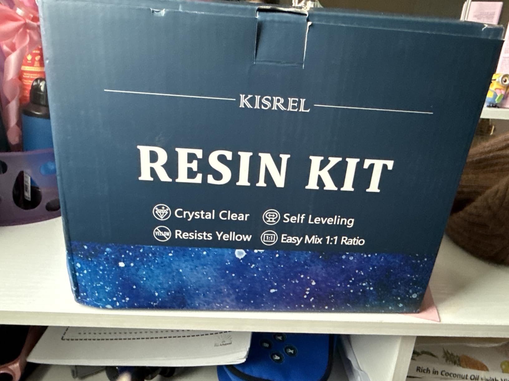 KISREL Epoxy Resin 82oz - Clear Epoxy Resin Kit with 15 Pigments and 15 Colors of Mica Powders - No Yellowing No Bubble Casting Resina for Art Crafts, Jewelry Making, Wood & Resina Molds(41oz x 2) customer photo 1