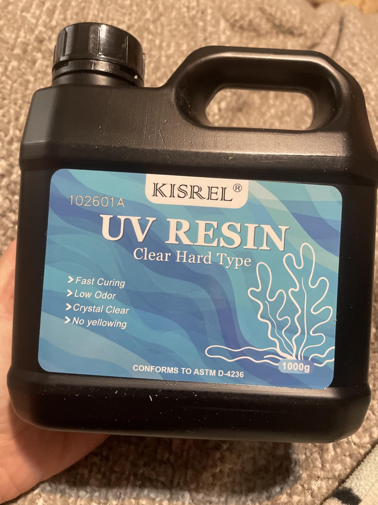 KISREL UV Resin 1000g - Upgraded UV Resin Kit, Hard Type Crystal Clear Ultraviolet Curing UV Epoxy Resin for Craft Jewelry Making customer photo 2