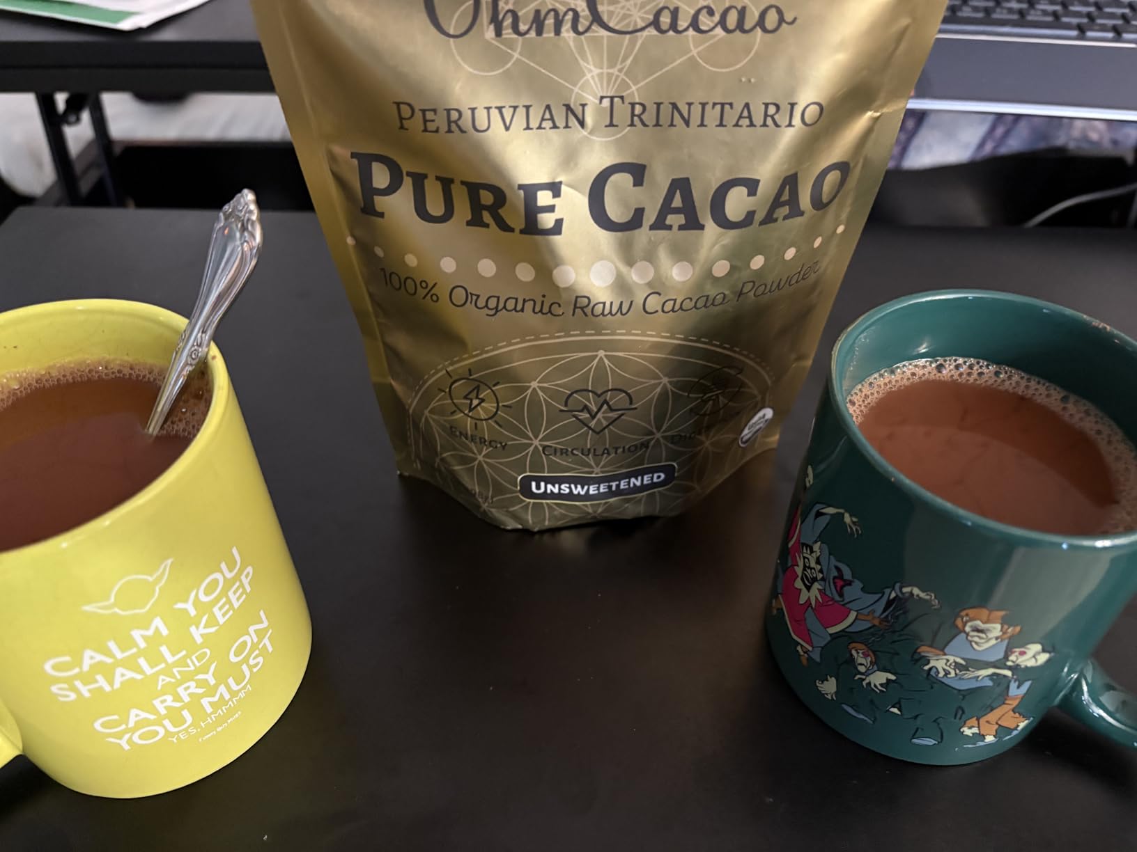 Pure Raw Organic Cacao Powder | Premium Ceremonial Grade Cacao | Natural Source of Flavanols, Magnesium, Iron & Theobromine | Sugar-Free Hot Cocoa Chocolate Drink & Baking Mix | 33 Servings customer photo 2