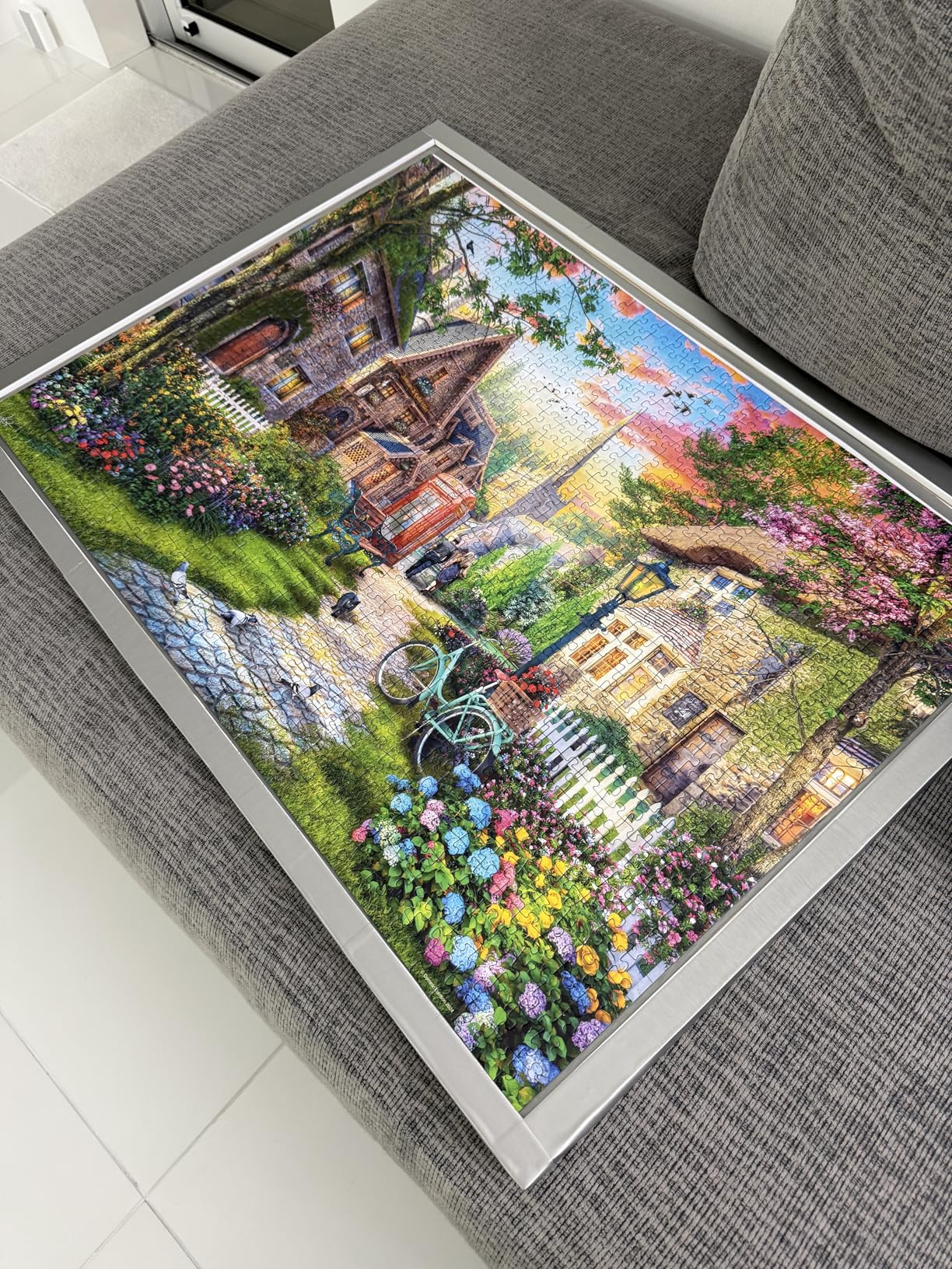 Ravensburger Church Lane - 1000 Piece Jigsaw Puzzle - Charming English Village Church - Bright, Peaceful Imagery - Frameable - Premium Quality - Puzzles for Adults customer photo 1