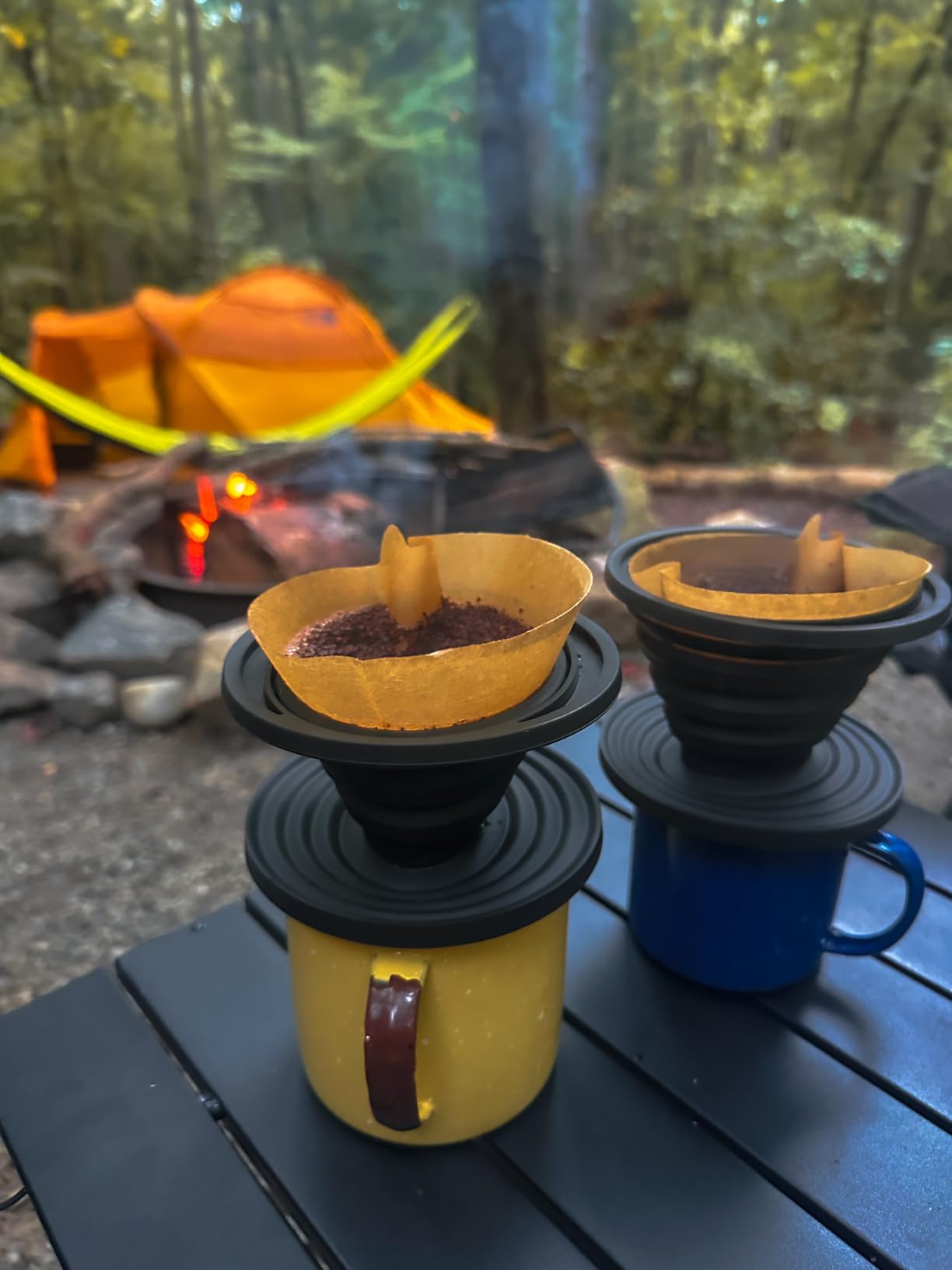 COLETTI Sierra Camping Pour Over Coffee Dripper - Collapsible Pour Over Coffee Dripper - Includes Pack of Paper Filters [Black, Pack of 1] customer photo 1