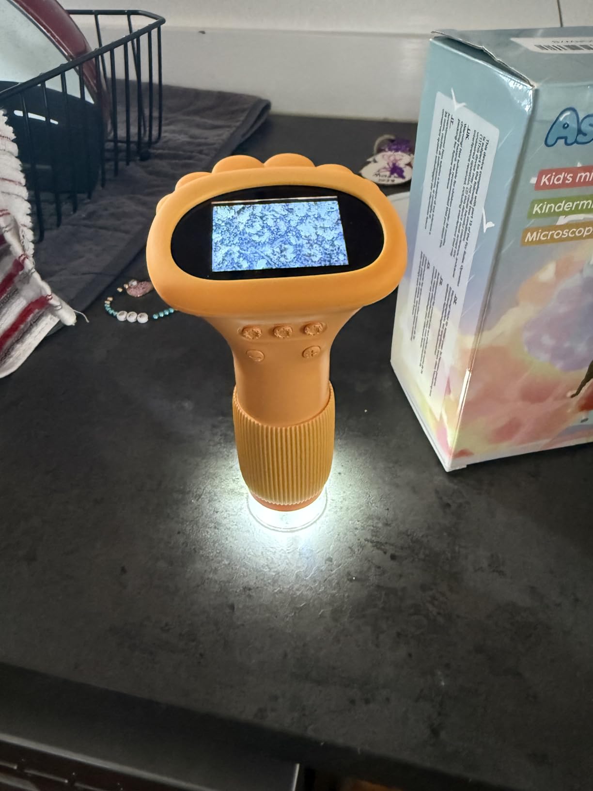 Kids Microscope - Ashfly 1000X Portable Microscope for Kids, Photo & Video Miniscope Pocket Microscope Gifts, 2