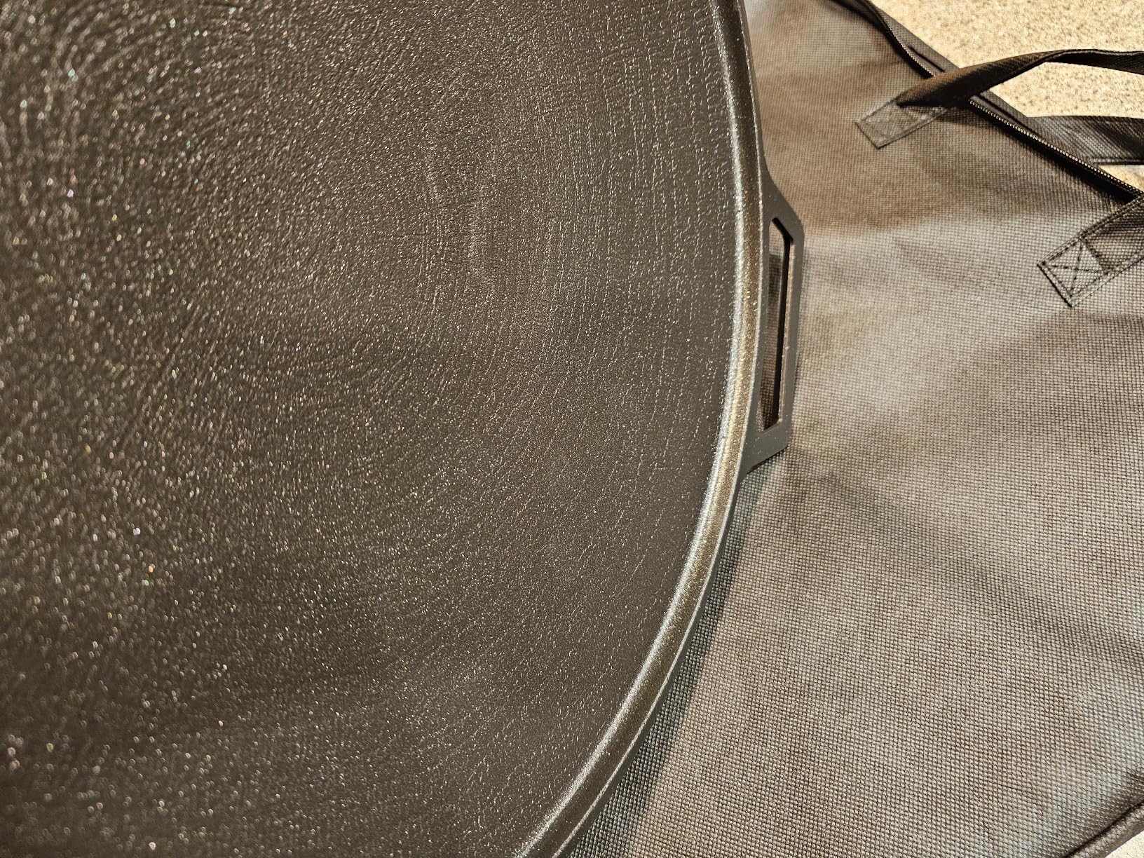 Korean BBQ 1 IH Griddle Grill Pan with Bag, Nonstick Coating, All Stove(Gas, Electric & Induction), Indoor Outdoor Griddle(12in) customer photo 2