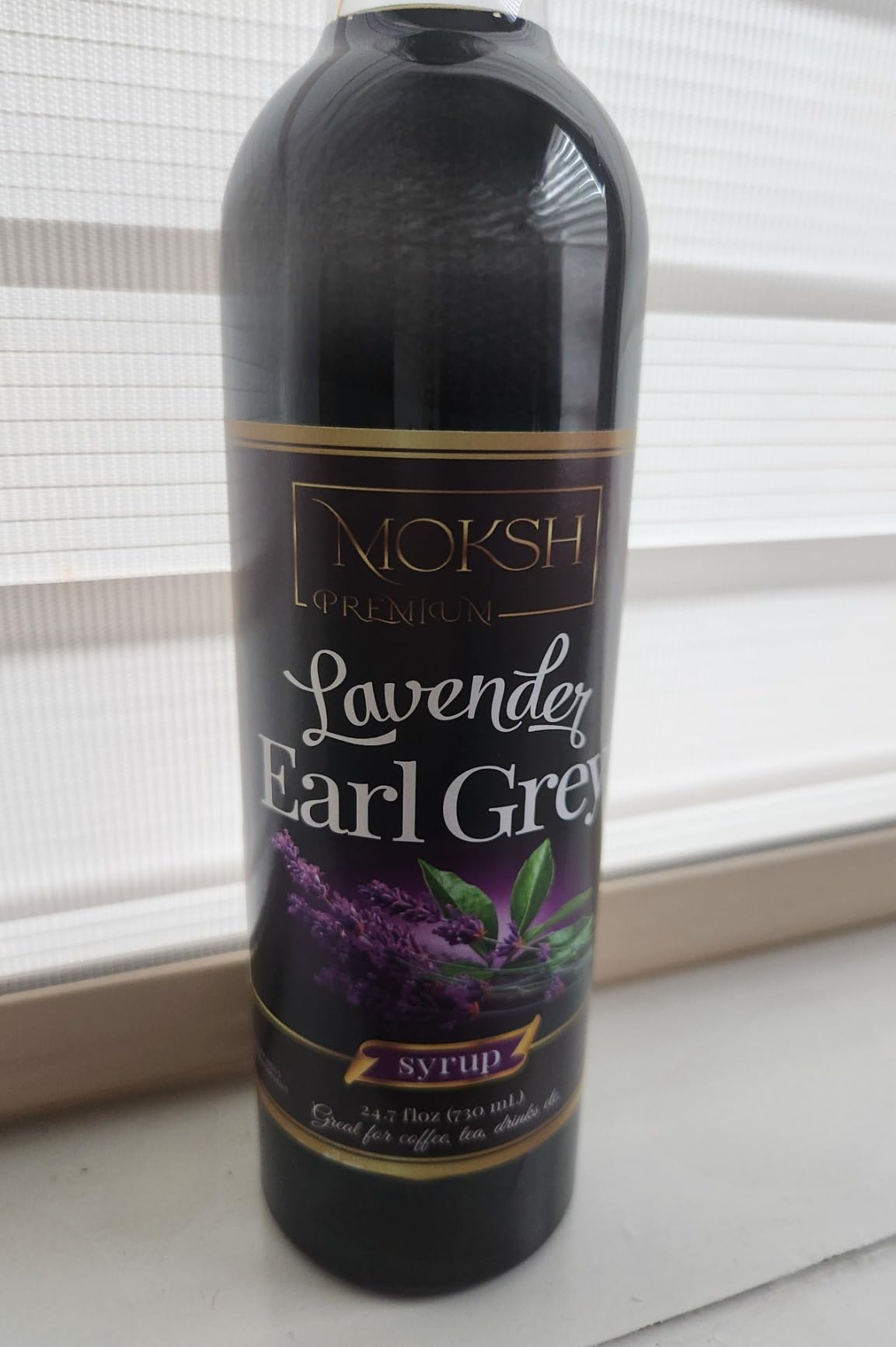 Lavender Earl Grey Syrup with Real Sugar, Lavender Syrup for Coffee, Lattes, Cocktails, Tea, Lemonade, Soda, and Iced Tea, 24.7 oz customer photo 2
