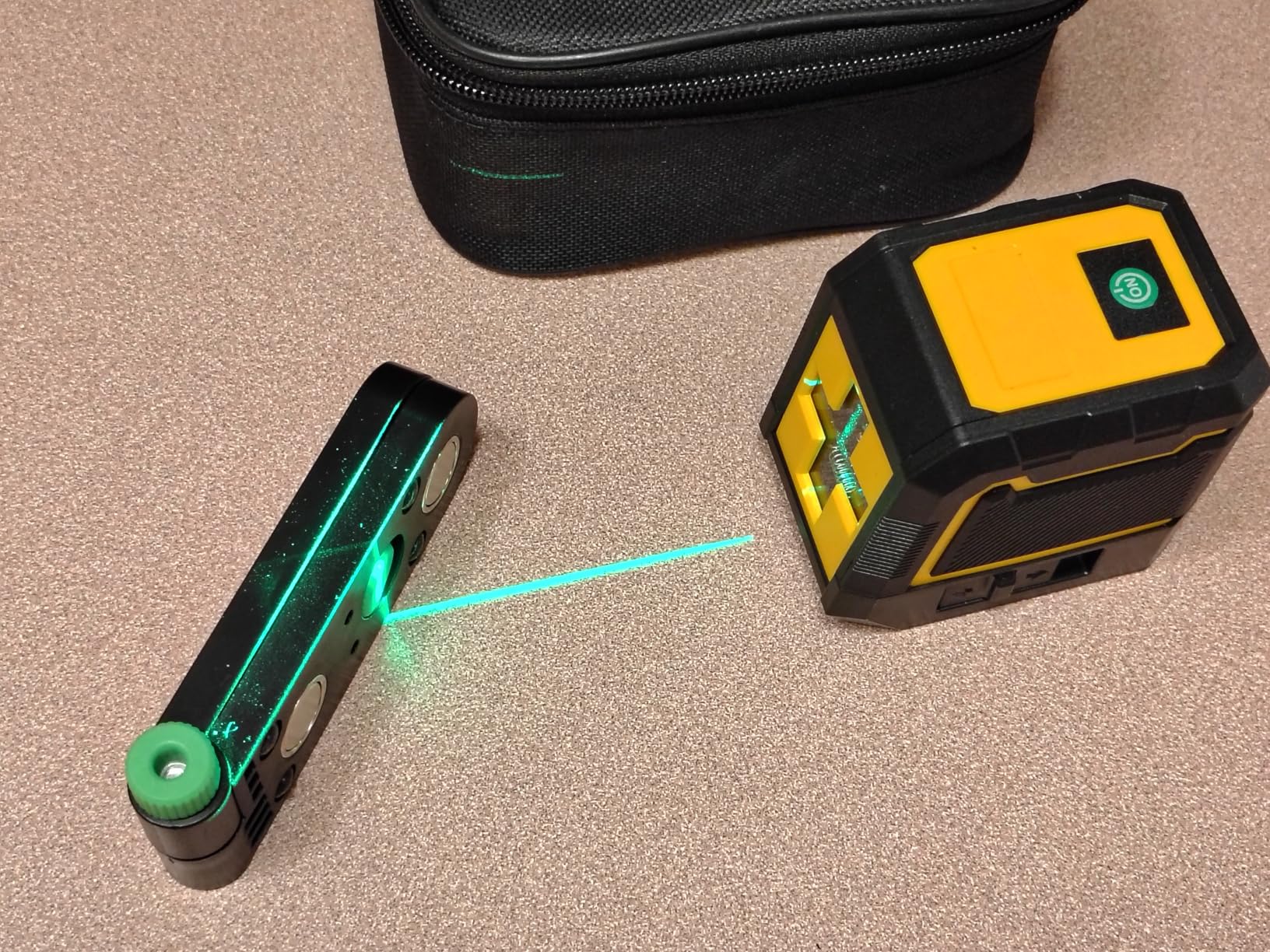 Self-Leveling Rotary Laser Level Kit, Class II Red Laser, 2000 ft Range with Receiver, 1/8
