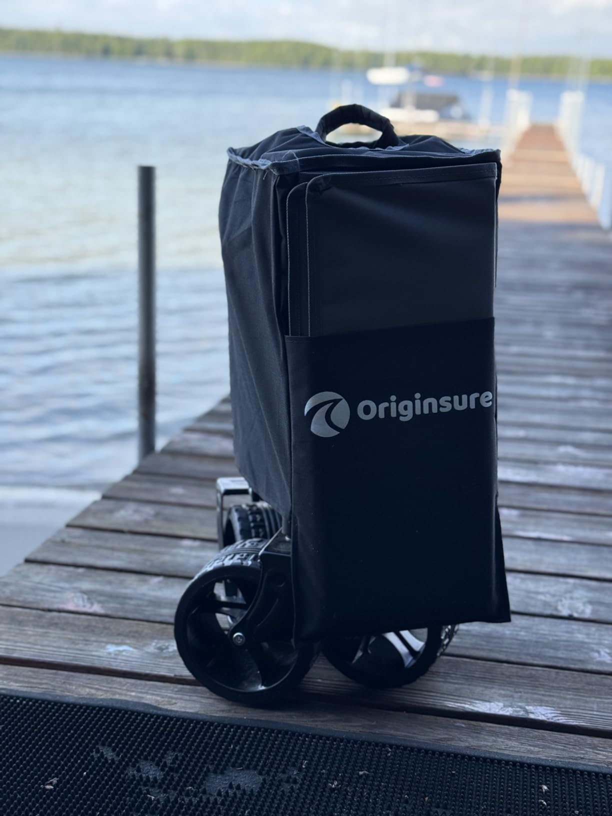 Originsure 220L Collapsible Wagon Cart Foldable, 330LBS Capacity Folding Heavy Duty Beach Wagons, Utility Carts for Groceries, Camping, Sports - Black customer photo 2