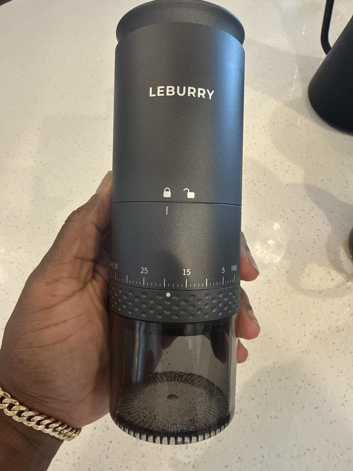 Burr Coffee Grinder - Portable Espresso Grinder with Stainless Steel Conical Mill for Travel, Camping - Cordless/Rechargeable Electric Coffee Bean Grinders with 38 Adjustable Grind Settings customer photo 2