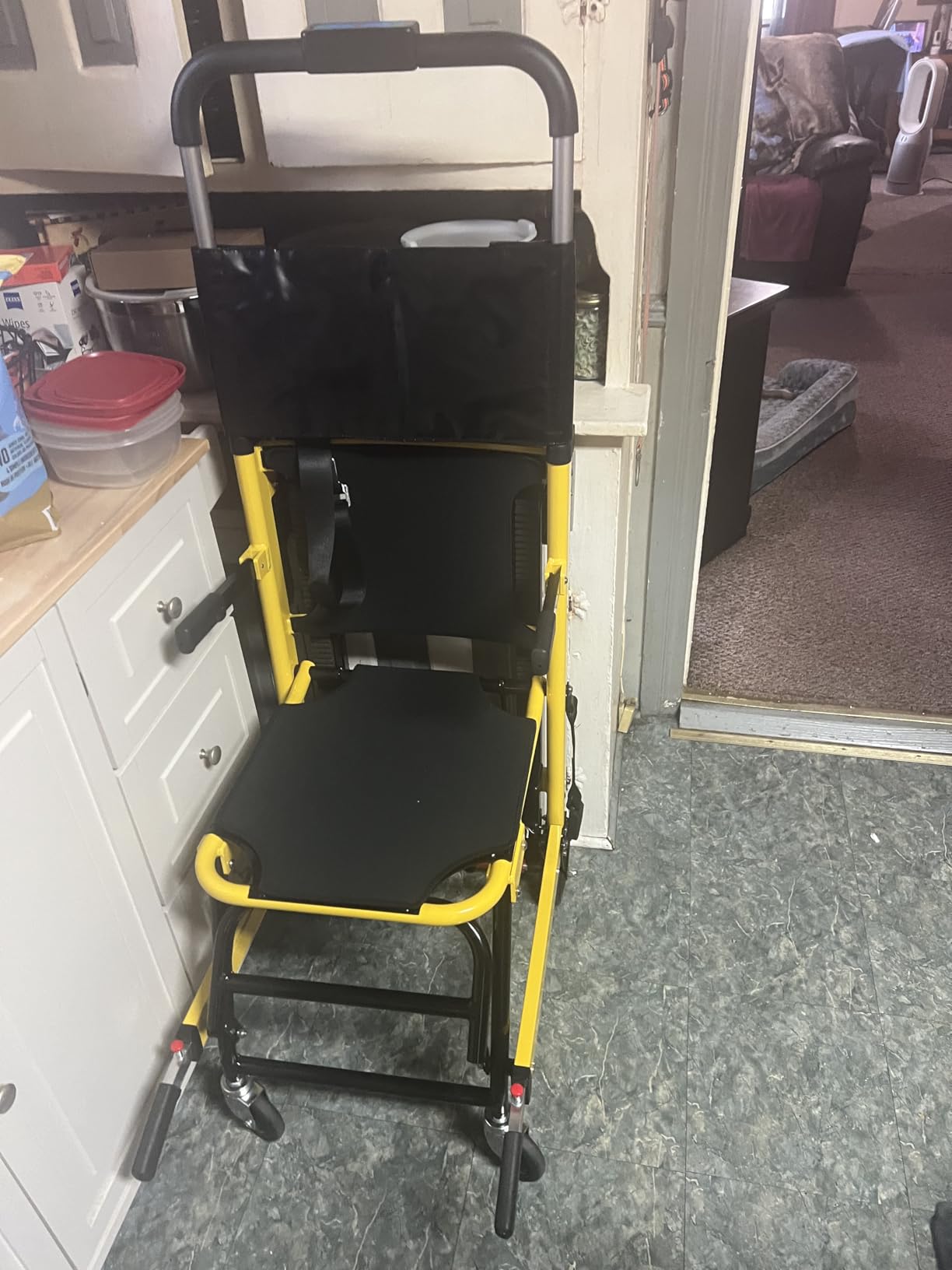 Electric Stair Climbing Wheelchair Foldable Stair Lifts for Seniors 400lbs Load Capacity Motorized Stair Chair Stairlift with Seat Belts customer photo 2