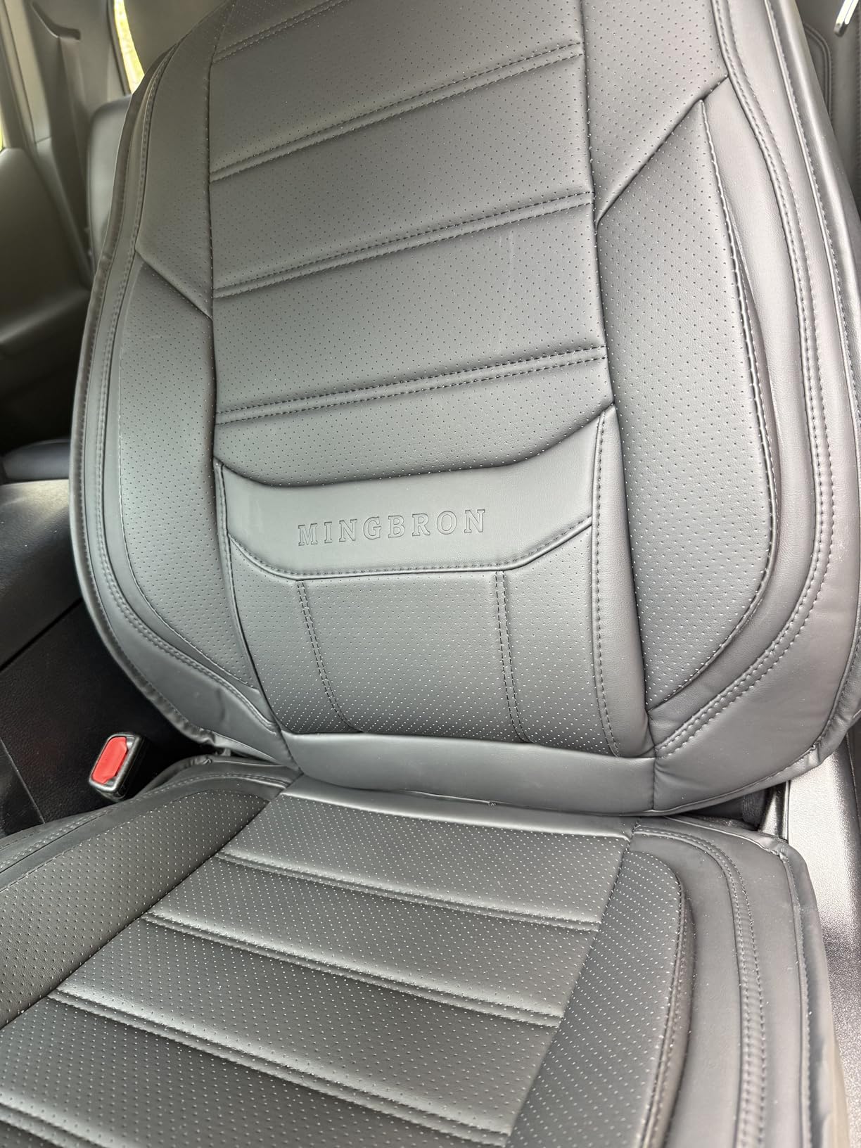 Car Seat Cover Full Set, Leather Car Seat Cover, Waterproof Seat Covers, Car Seat Cushion, Nappa Leather Seat Covers Car Seat Protector Universal Fit Most Cars Black customer photo 1