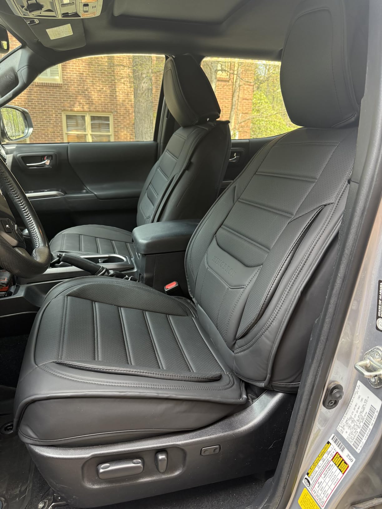 Car Seat Cover Full Set, Leather Car Seat Cover, Waterproof Seat Covers, Car Seat Cushion, Nappa Leather Seat Covers Car Seat Protector Universal Fit Most Cars Black customer photo 2
