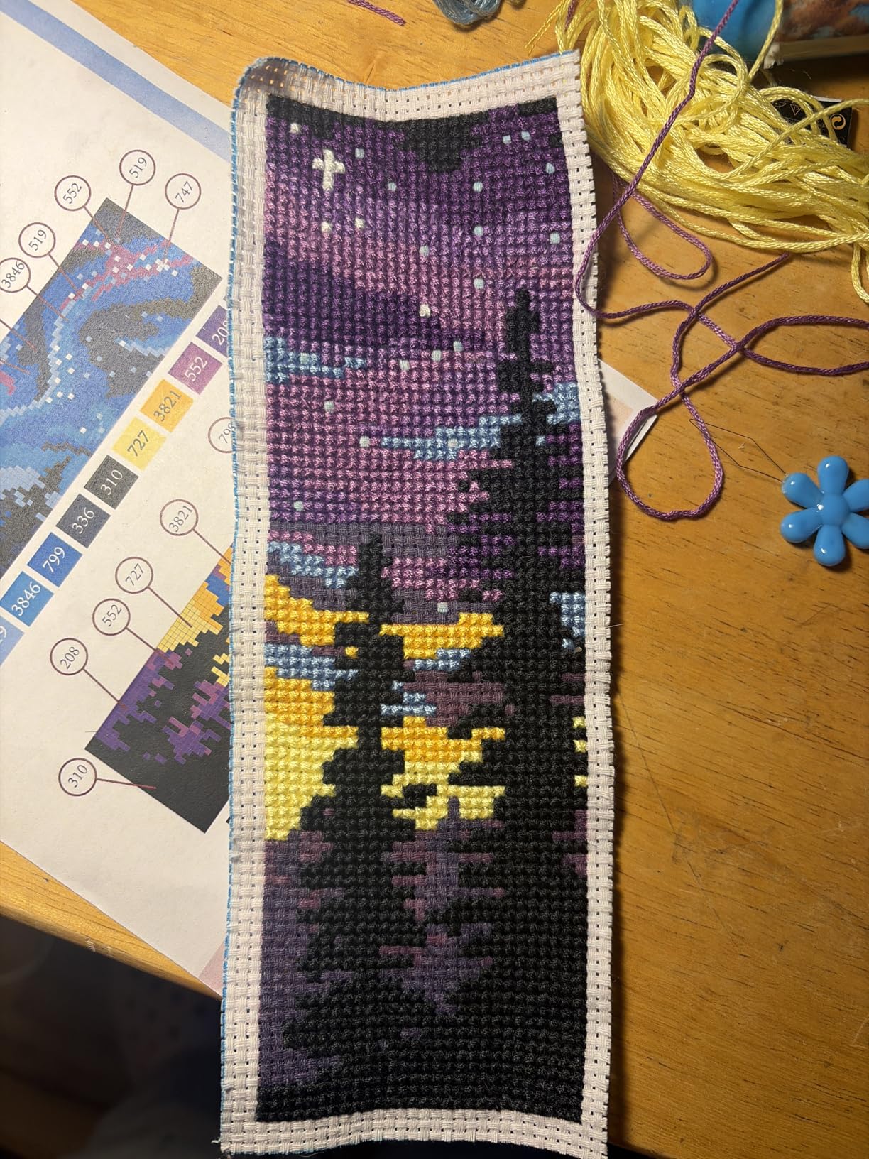 ACRNIGHEET 6PCS Cross Stitch Bookmark Kit for Adult Beginners Landscape Cross Stitch Kits DIY Crossstitch Kits Adult Stamped Bookmark Embroidery Bookmarks Kit with Instructions customer photo 2