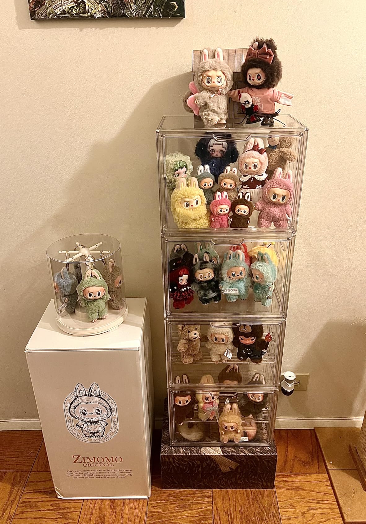 Acrylic Display Case for Collectibles 3 Layer Adjustable Figure Display Cases with Magnetic Door Clear Stackable Display Box for Figures Showcase 2Pack customer photo 2