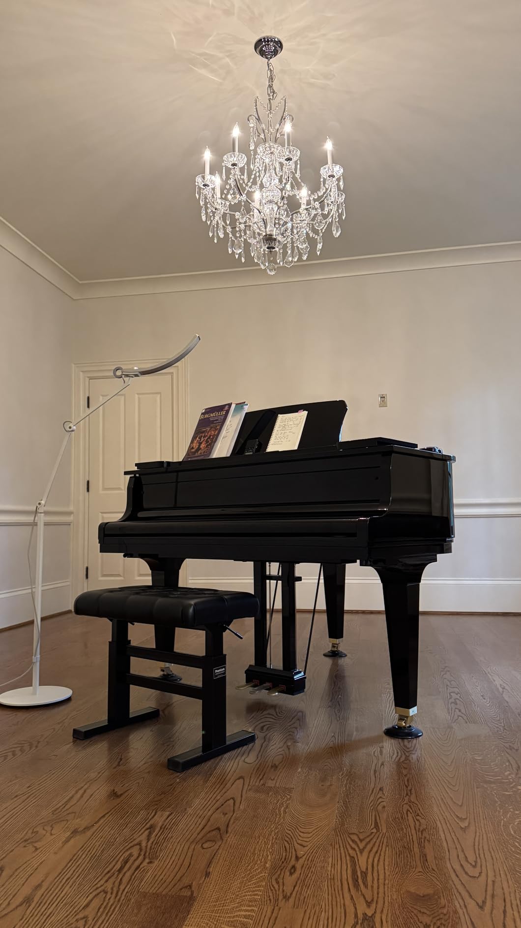 Lumizone Hydraulic Lifting Keyboard Bench - Height Adjustable Piano Bench Heavy Duty Piano Stool with 23.62