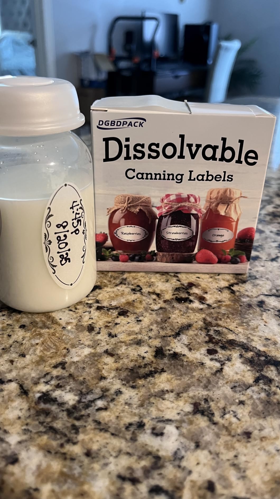 DGBDPACK 400 Dissolvable Canning Labels for Mason Jars, Small Pantry Labels 1 x 2 1/8 inch, Water-Soluble Stickers-8 Designs customer photo 2