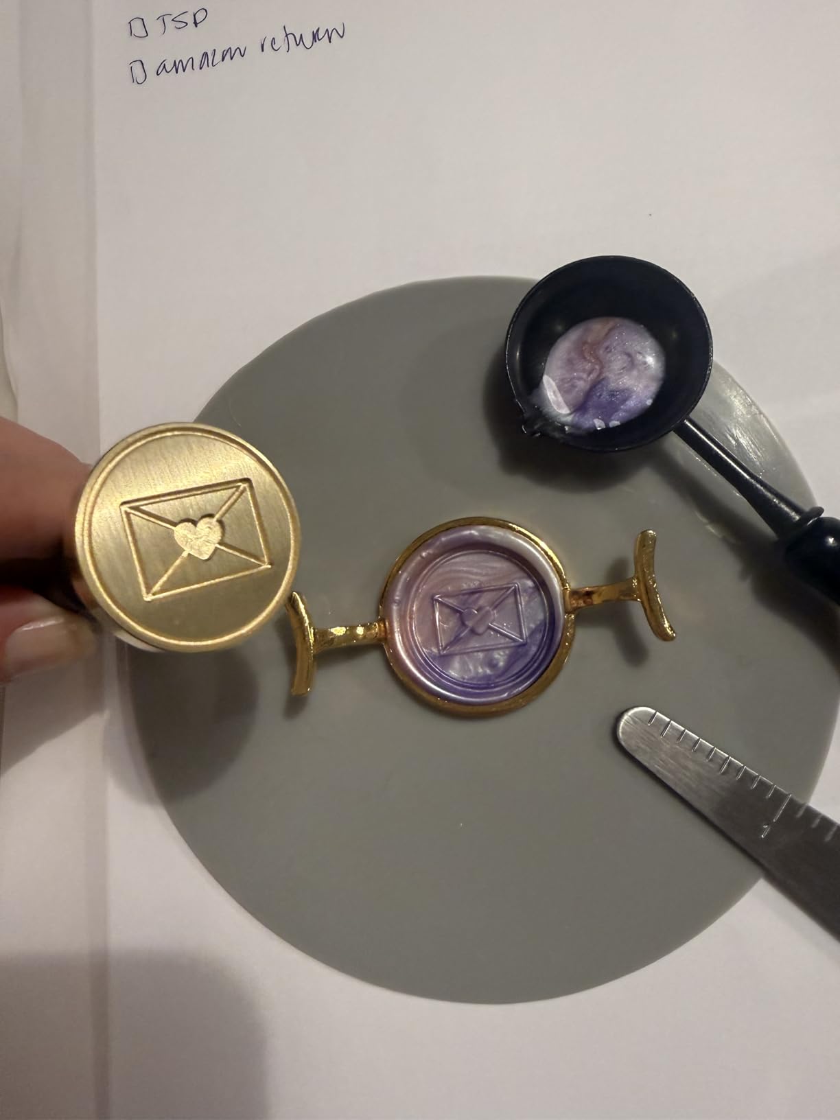 UNIQOOO 6 Pcs Wax Seal Stamp Set, Floral Stamps Botanical Sealing Stamper Kit, Wooden Handle with Brass Head for Wedding Greeting Cards Gift customer photo 1