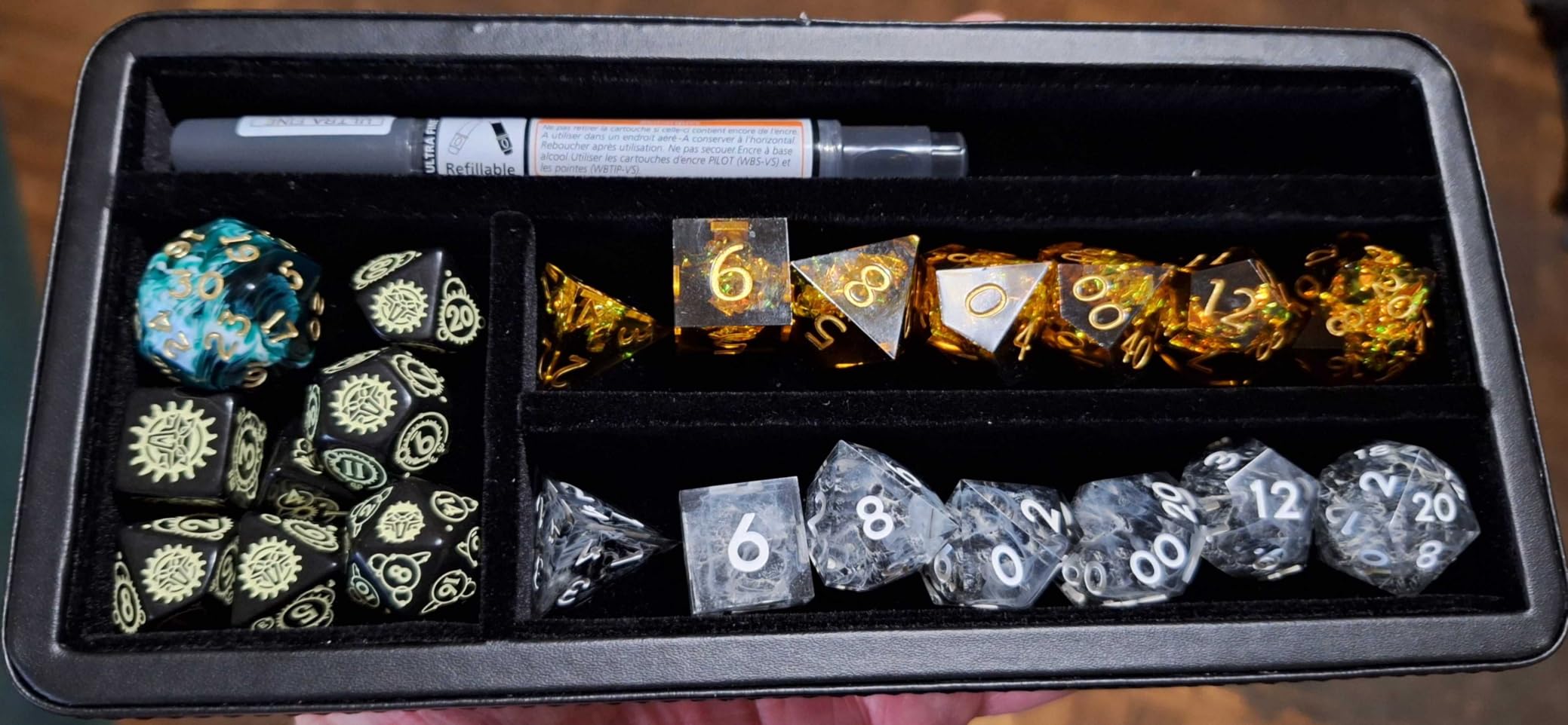 Soar Forge Sanctum Dice Box - Premium Case & Dice Tray for DND - Phone/Pen Slot, Magnetic Lid and Storage for your Sets, Mini's and More - Felt-Lined Vault Holder for D&D and RPG (Gold) customer photo 1