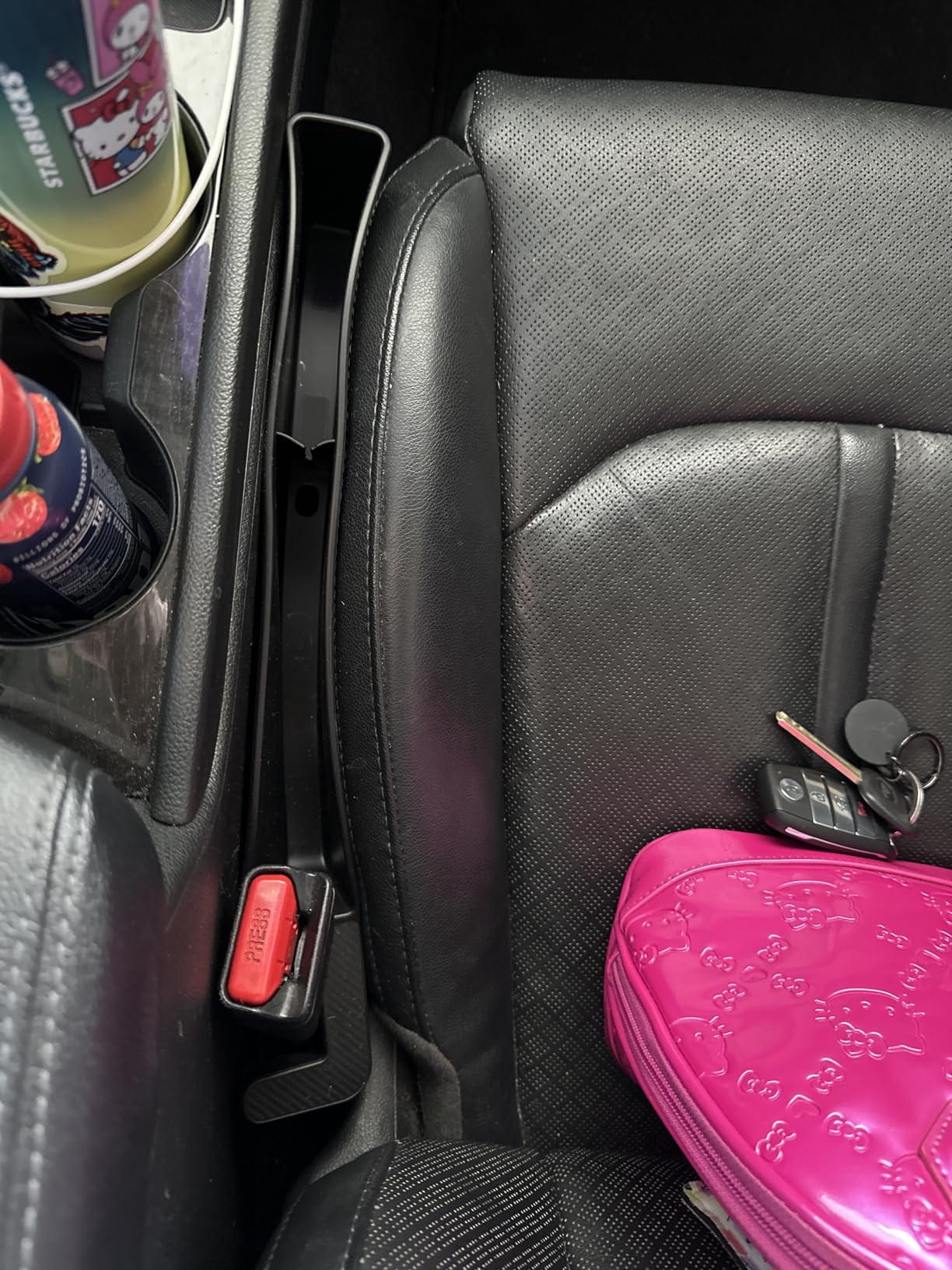 Car Seat Gap Filler, Seat Gap Organizer with Phone Holder, Car Seat Accessories, Car Organizer Fit Car SUV Truck-2PCS Black customer photo 1
