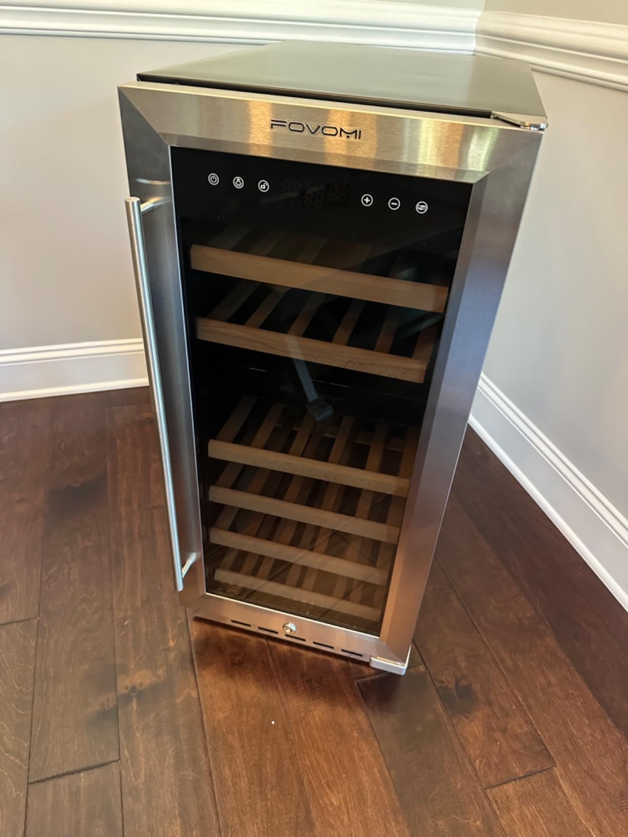 Wine Fridge,52-bottle Wine Cooler Refrigerators Freestanding Wine Refrigerator,(Bordeaux 750ml) Dual Zone Compressor Wine Chiller customer photo 1