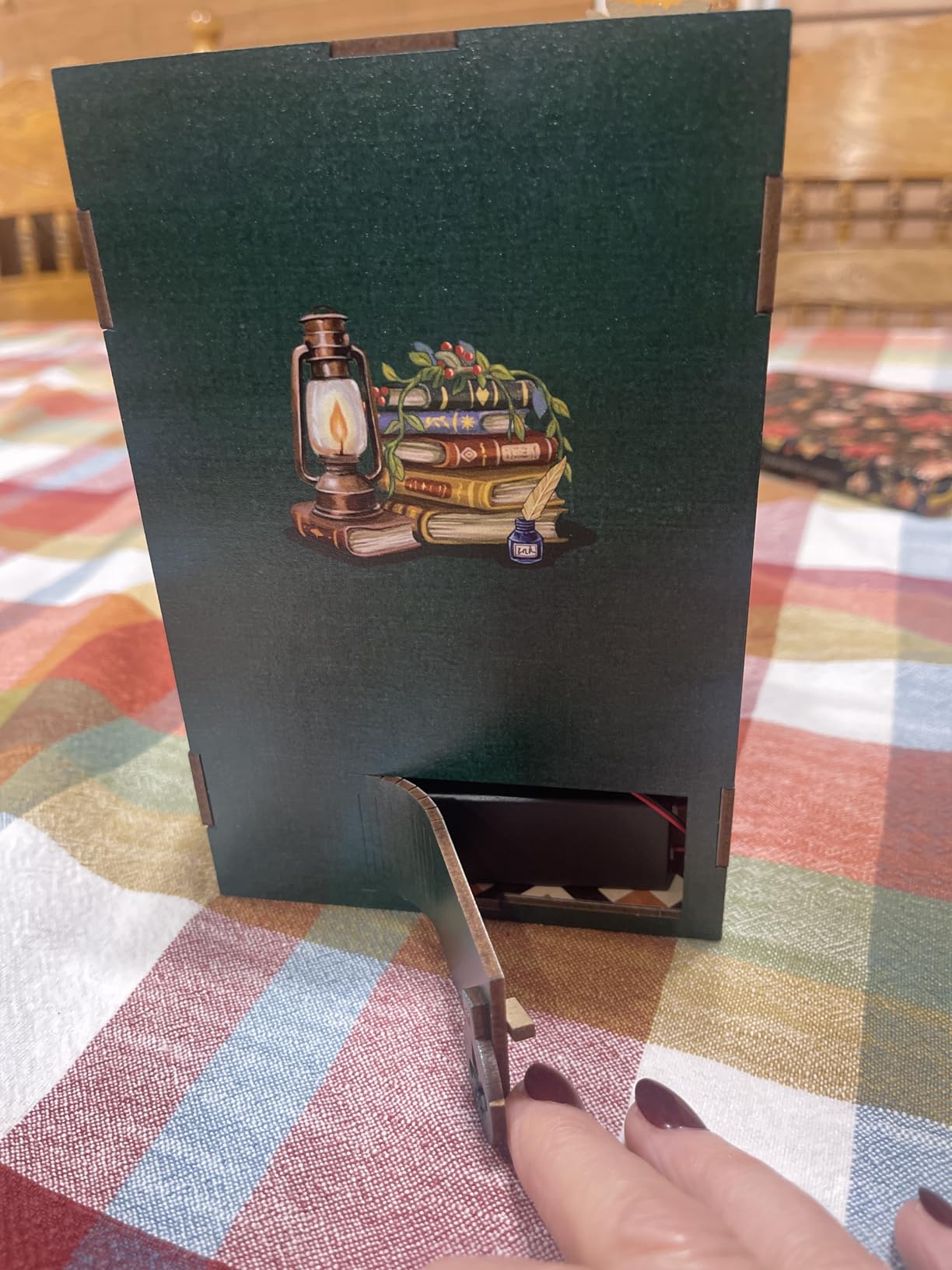 CUTEBEE Book Nook Kit - DIY Miniature House Kit for Adults, Teens and Beginners, Dollhouse Booknook Library Tiny House Bookshelf Decor 3D Wooden Puzzle customer photo 2