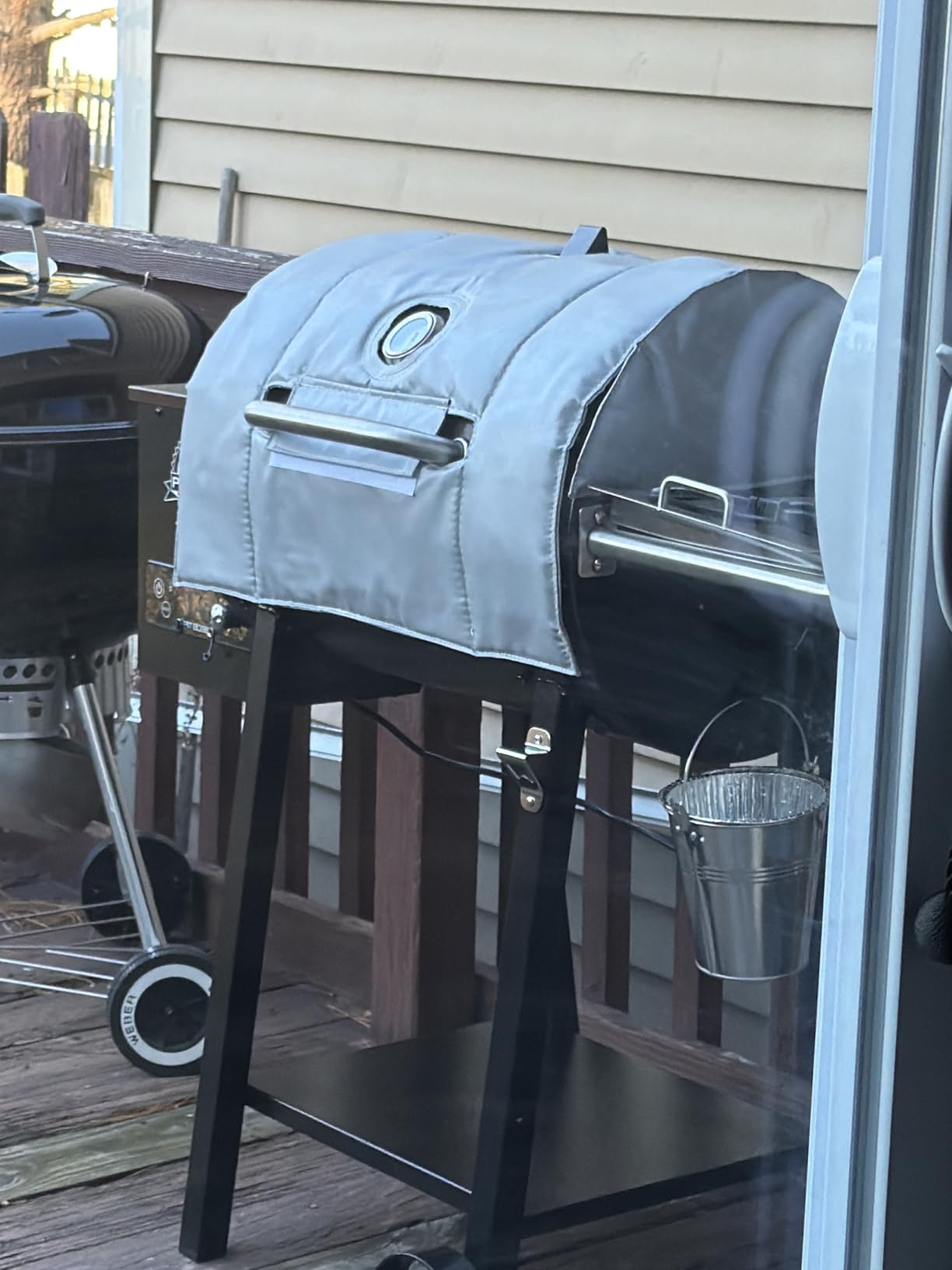 Thermal Insulated Blanket for Pit Boss Pro Series 850-Sq in Hammertone Pellet Grill for 820-850 Z Grill 700 Pellet Smoker for Pit Boss 800 Series Insulated Grill Blanket for Winter Cooking customer photo 1