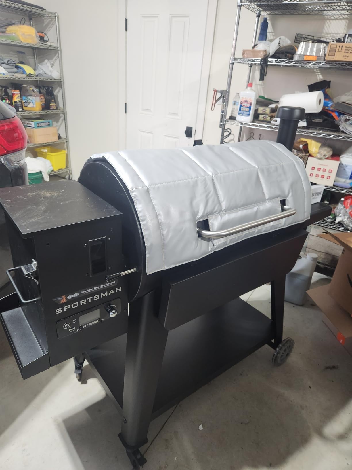 Thermal Insulated Blanket for Pit Boss Pro Series 850-Sq in Hammertone Pellet Grill for 820-850 Z Grill 700 Pellet Smoker for Pit Boss 800 Series Insulated Grill Blanket for Winter Cooking customer photo 2
