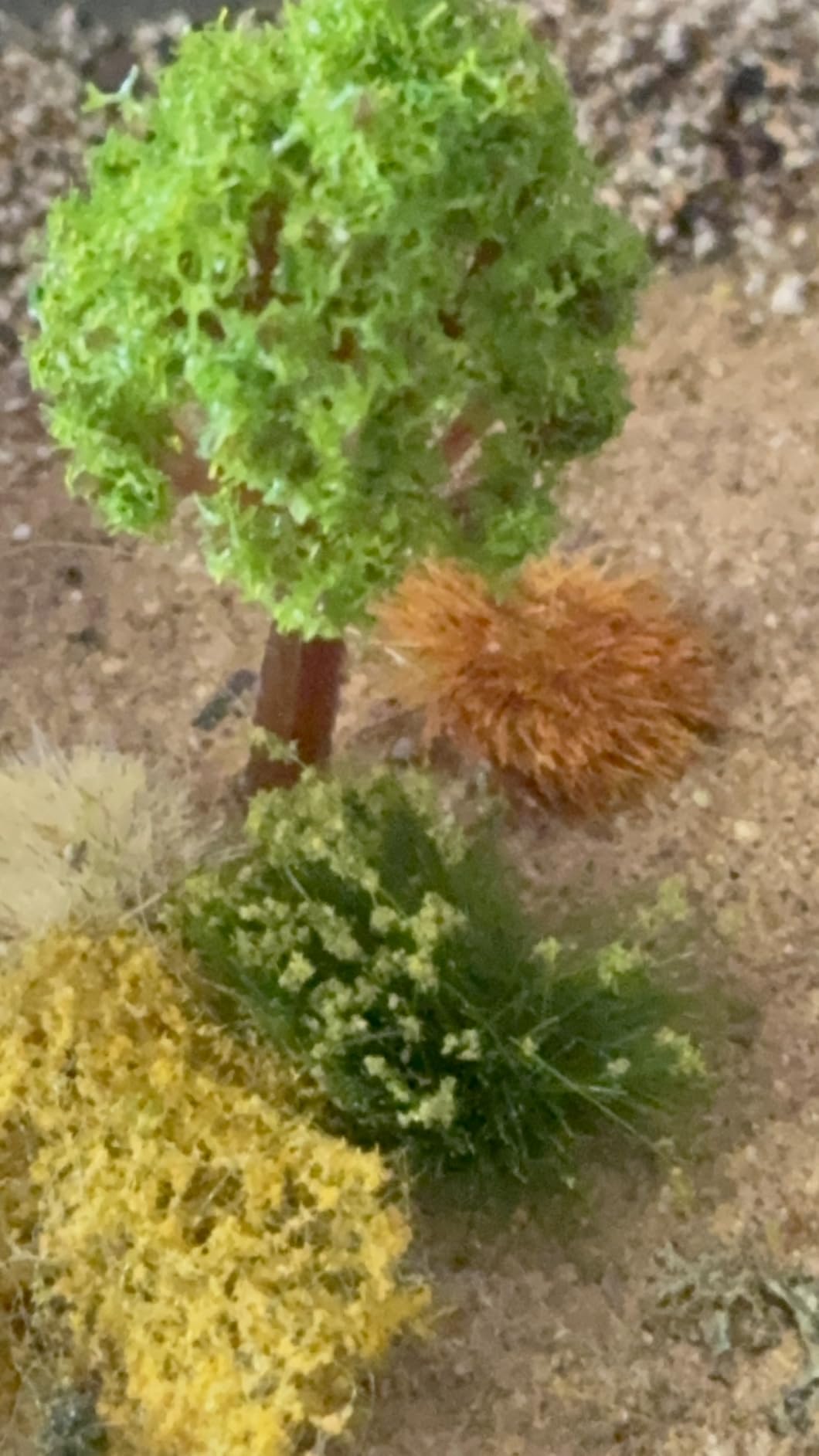 Warmtree 126 Pcs Static Grass Bushy Tufts Lowland Shrubs Tuft Terrain Model Kit for Train Landscape Railroad Scenery Sand Military Layout Model Miniature Bases and Dioramas customer photo 1