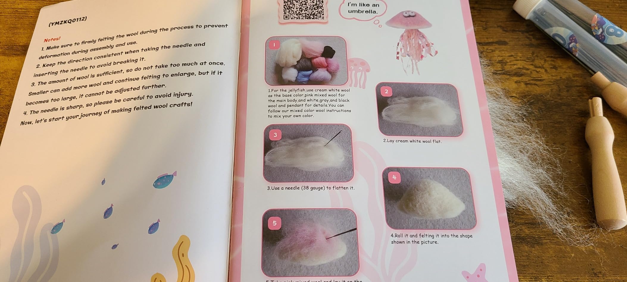 Fedmut Needle Felting Kits for Beginners Adult 12 Sea Animal Supplies with Wool Roving, Felt Art Kit, Wool Felting Kit for DIY Craft Home Decoration Party Supplies for Starters customer photo 1
