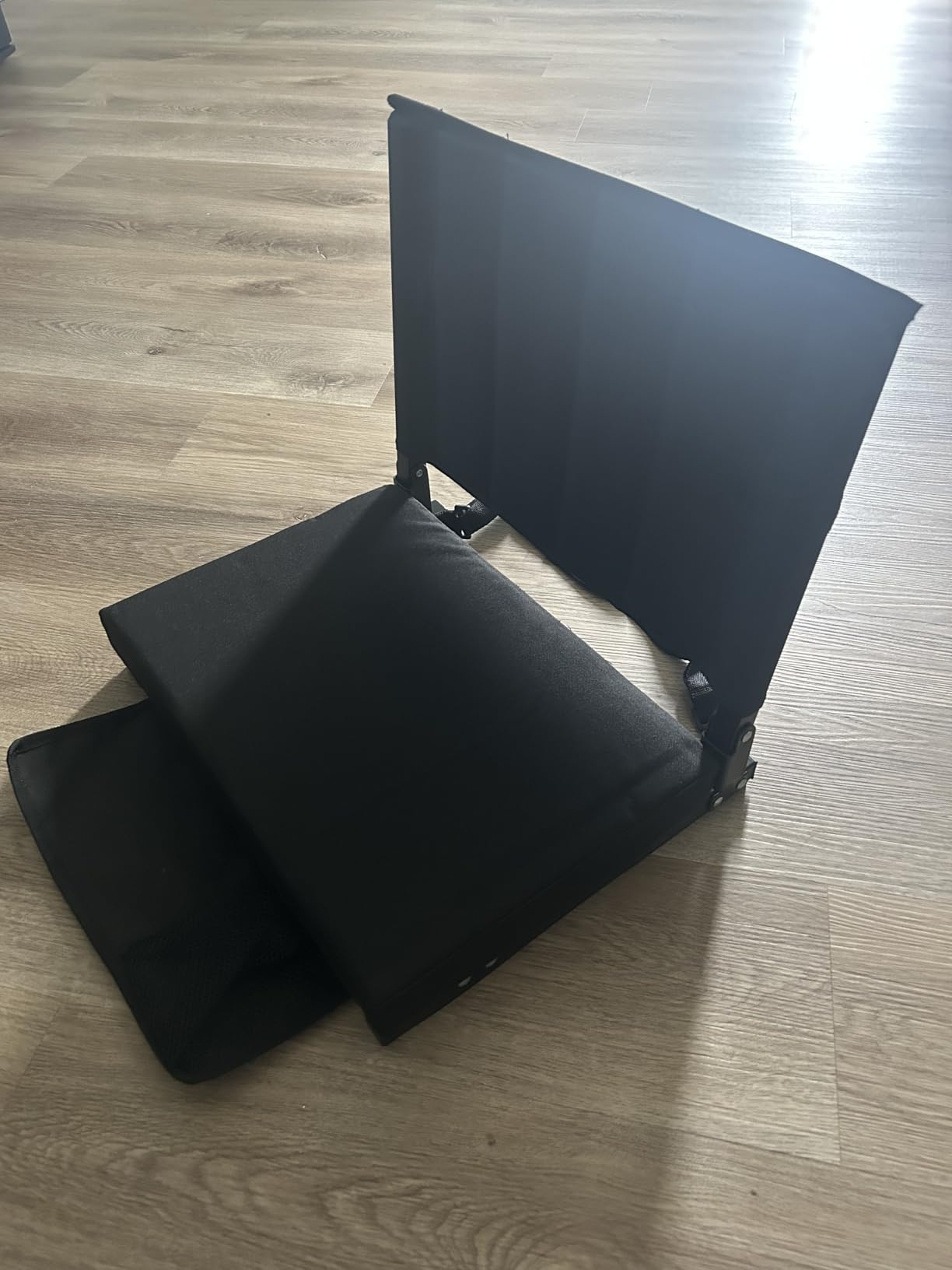 Stadium Seat for Bleachers with Back Support, Portable Bleacher Seat with Wide Comfy Padded Cushion, Metal Hook, Folding Stadium Chair with Shoulder Strap, Carry Handle, Cup Holder customer photo 2