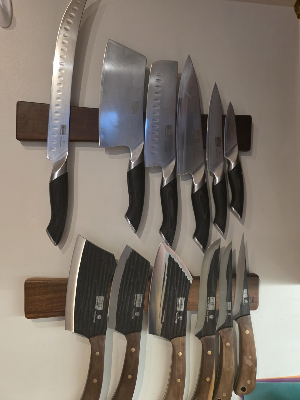 HOSHANHO Butcher Knife Set, Hand Forged Butcher Chef Knife Set with Roll Bag, Sharp Meat Cleaver Knife & Bone Chopper Knives & Fillet Knives for Home & Camping & BBQ Gift with Men customer photo 1